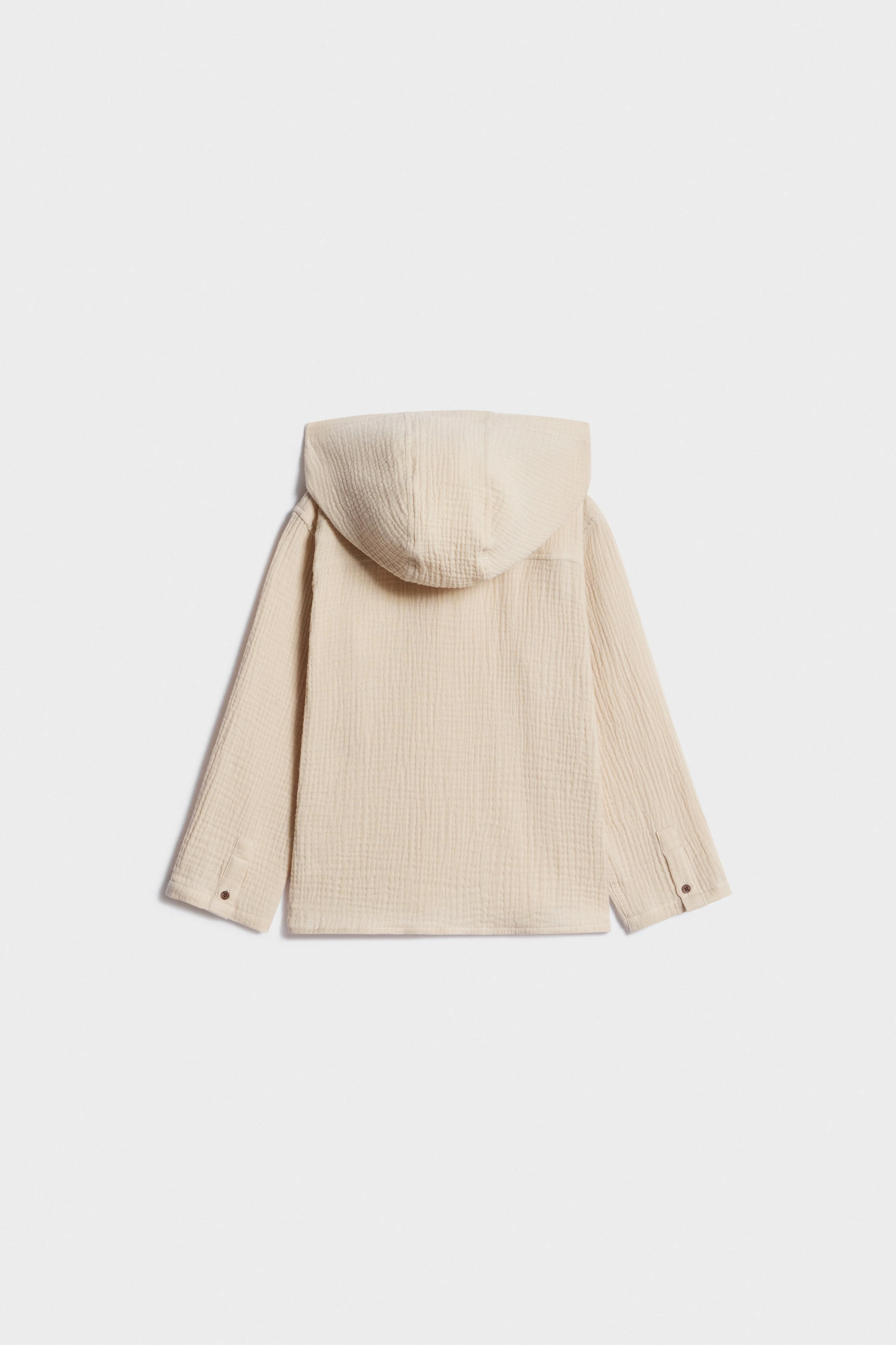 HOODED COTTON MUSLIN SHIRT - Image 5