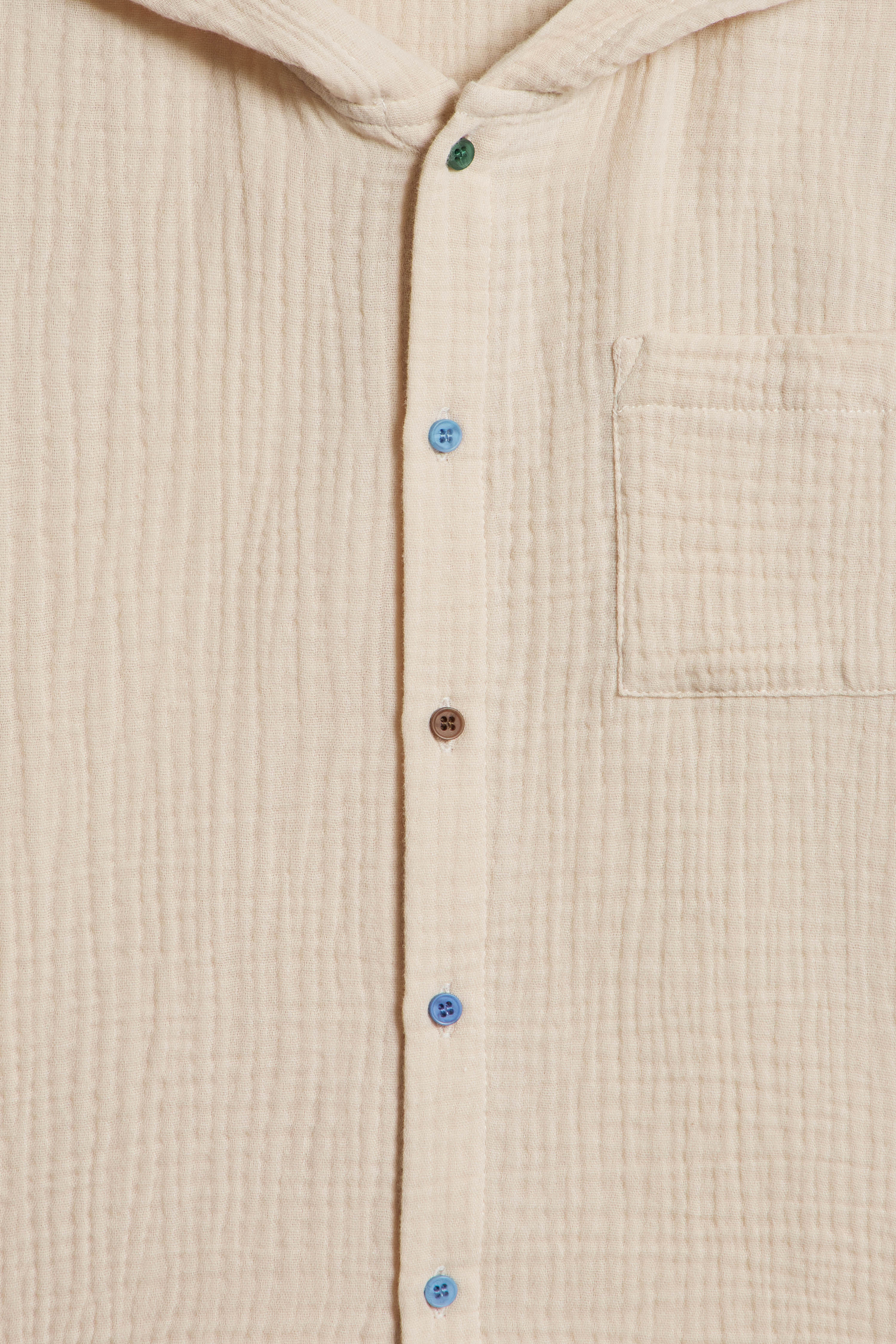 HOODED COTTON MUSLIN SHIRT - Image 6
