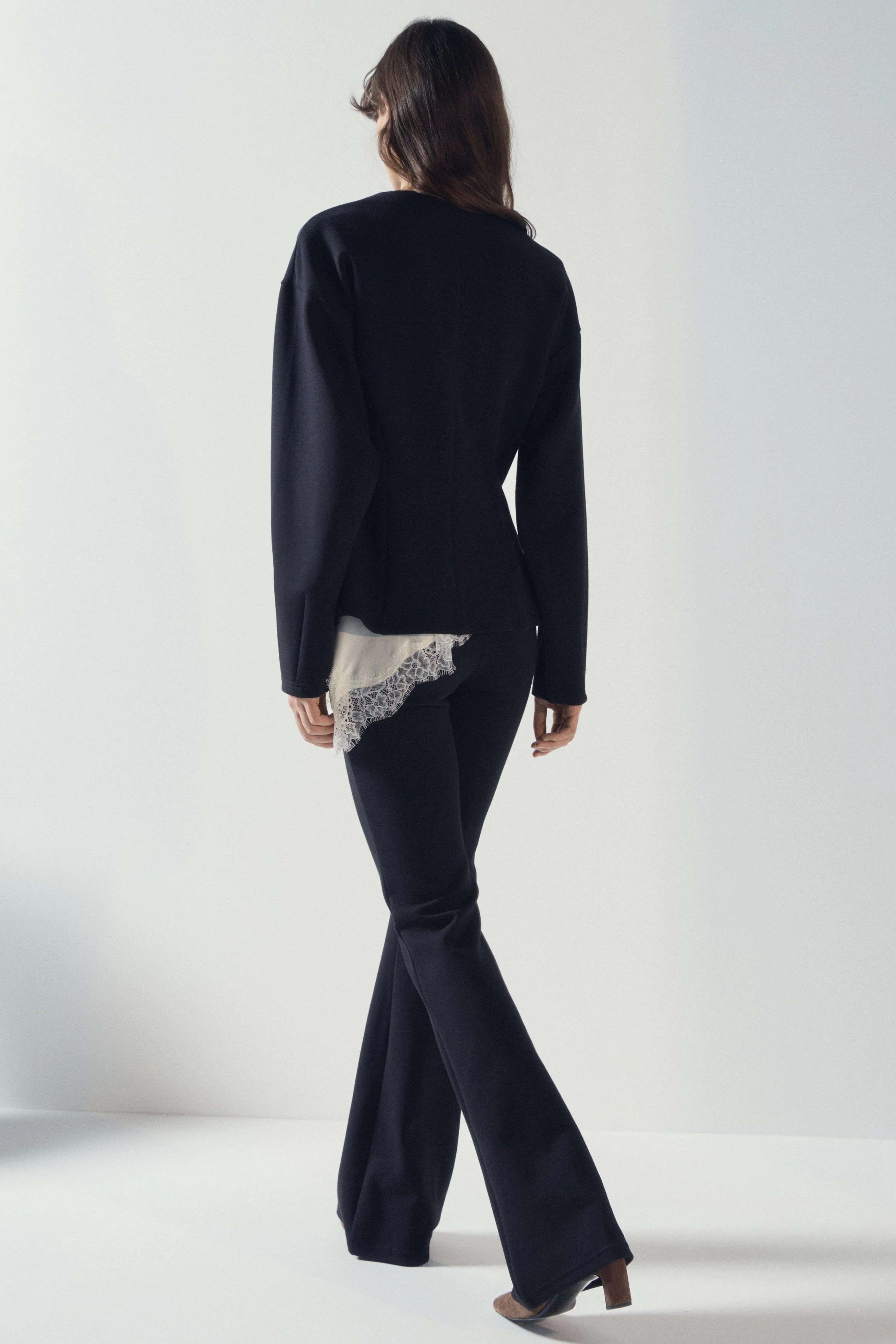 INTERLOCK FLARED TROUSERS - Image 4