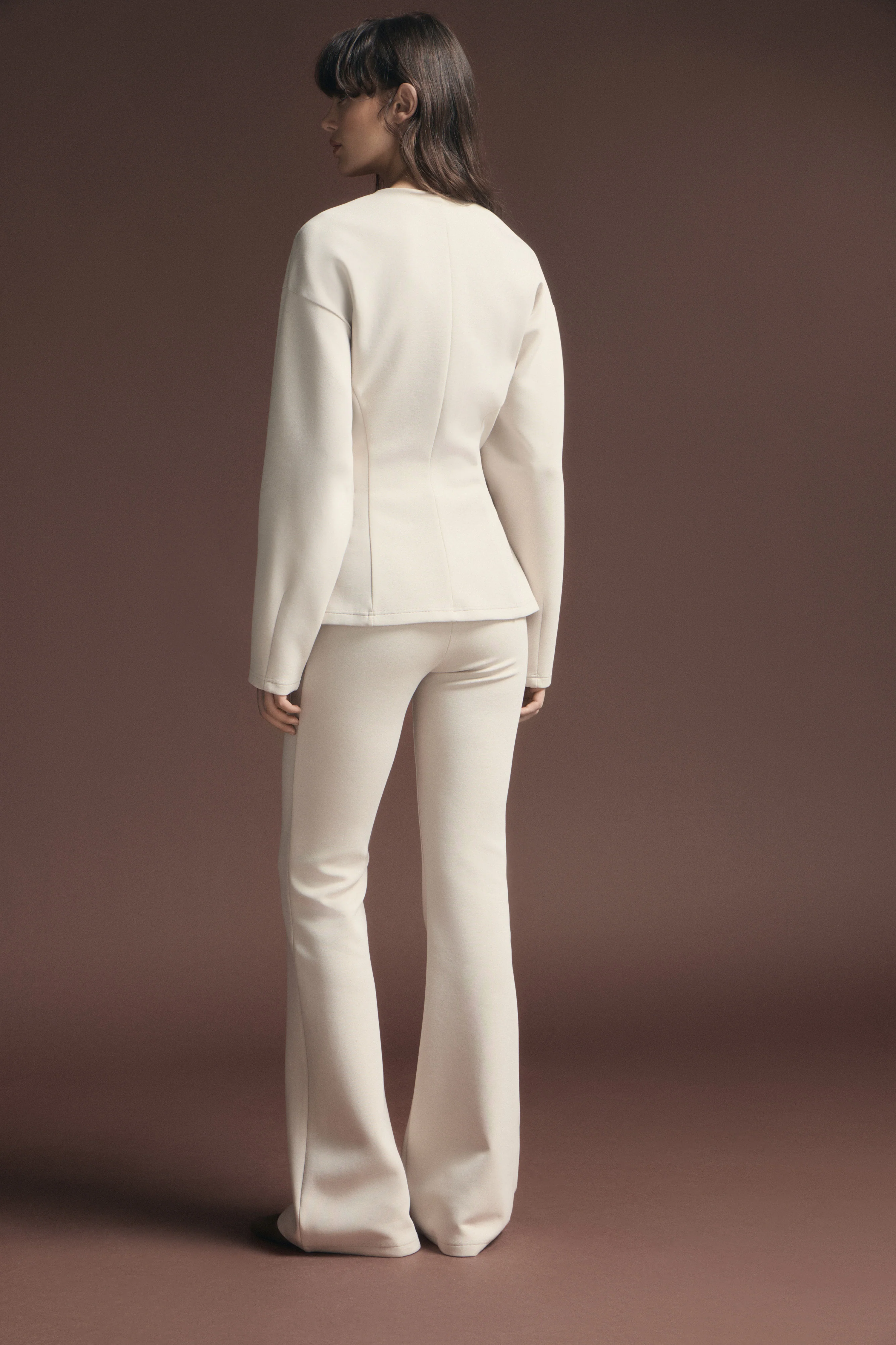 INTERLOCK FLARED TROUSERS - Image 3