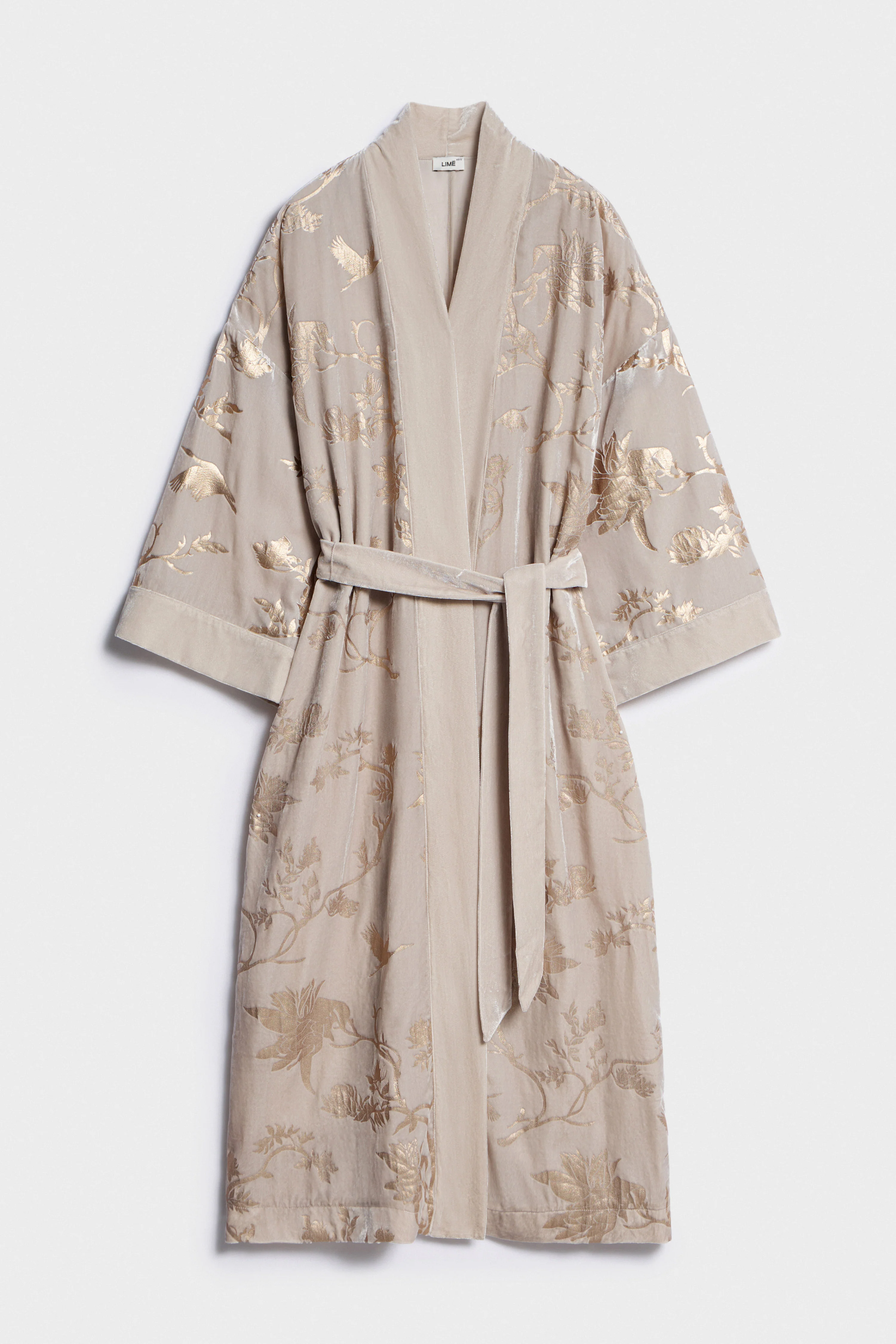 JACQUARD-WEAVE KIMONO-STYLE BLOUSE - Image 5