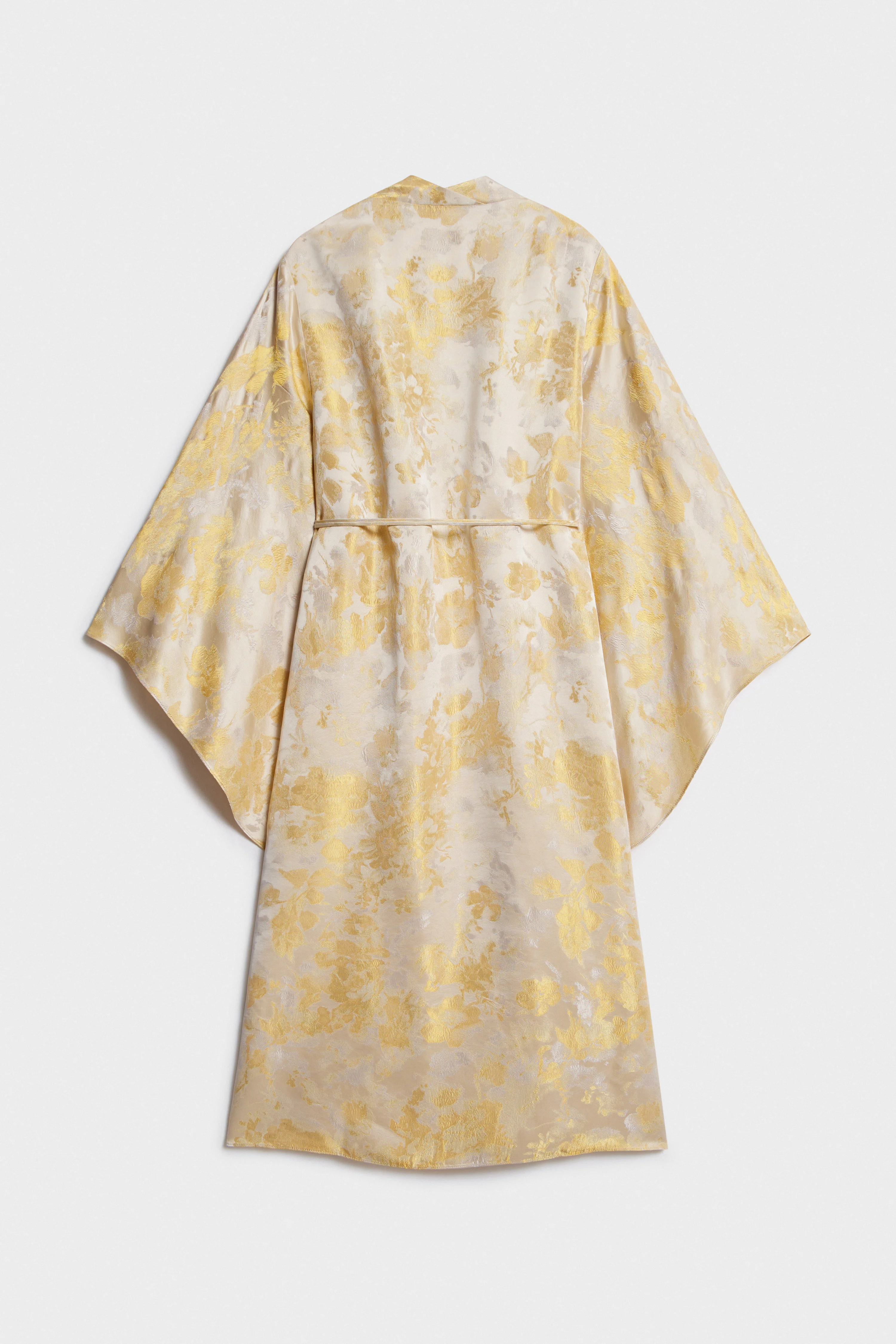 JACQUARD-WEAVE KIMONO-STYLE DRESS - Image 5
