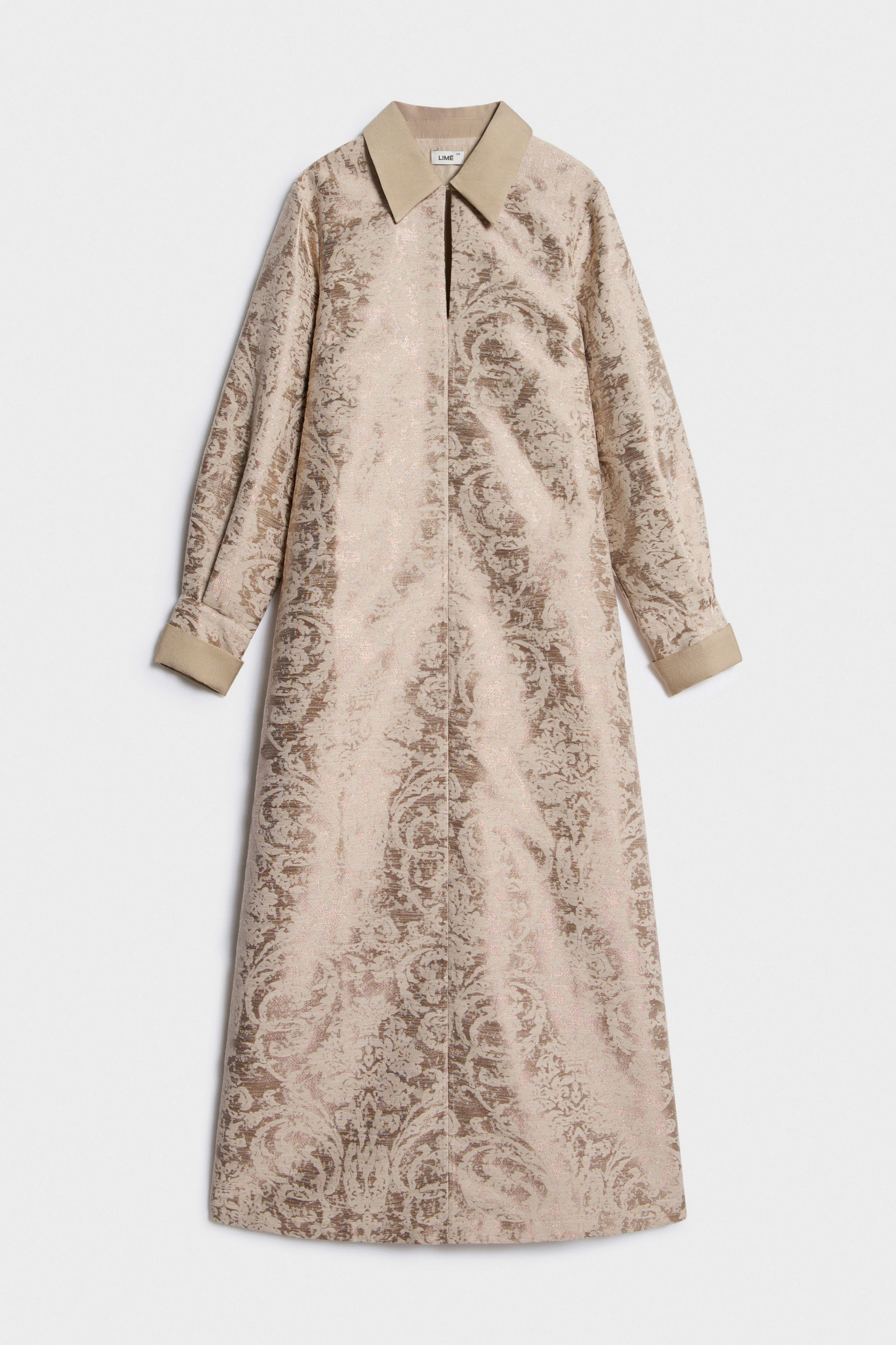 JACQUARD-WEAVE LINEN-BLEND DRESS - Image 5