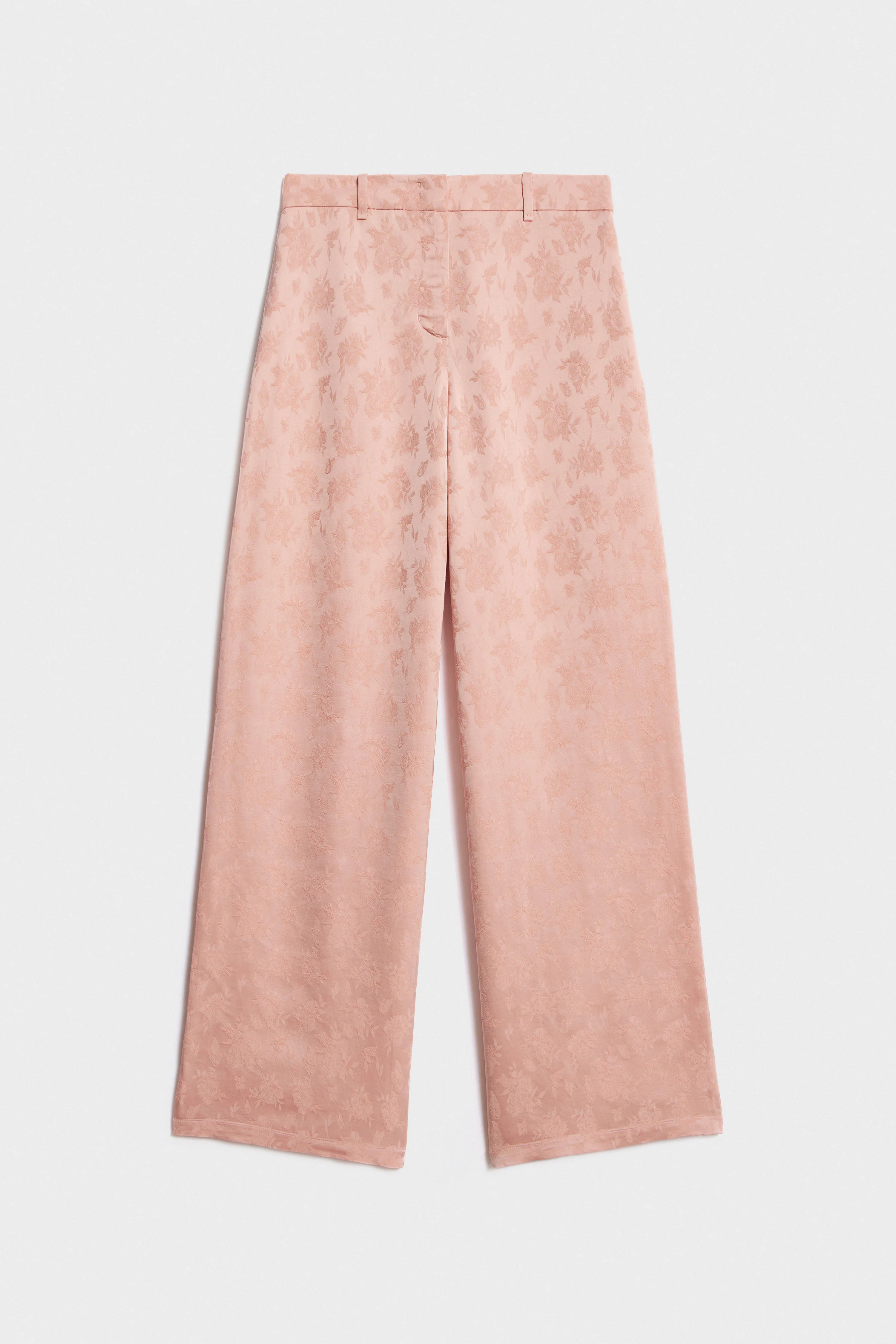 JACQUARD-WEAVE STRAIGHT TROUSERS - Image 4