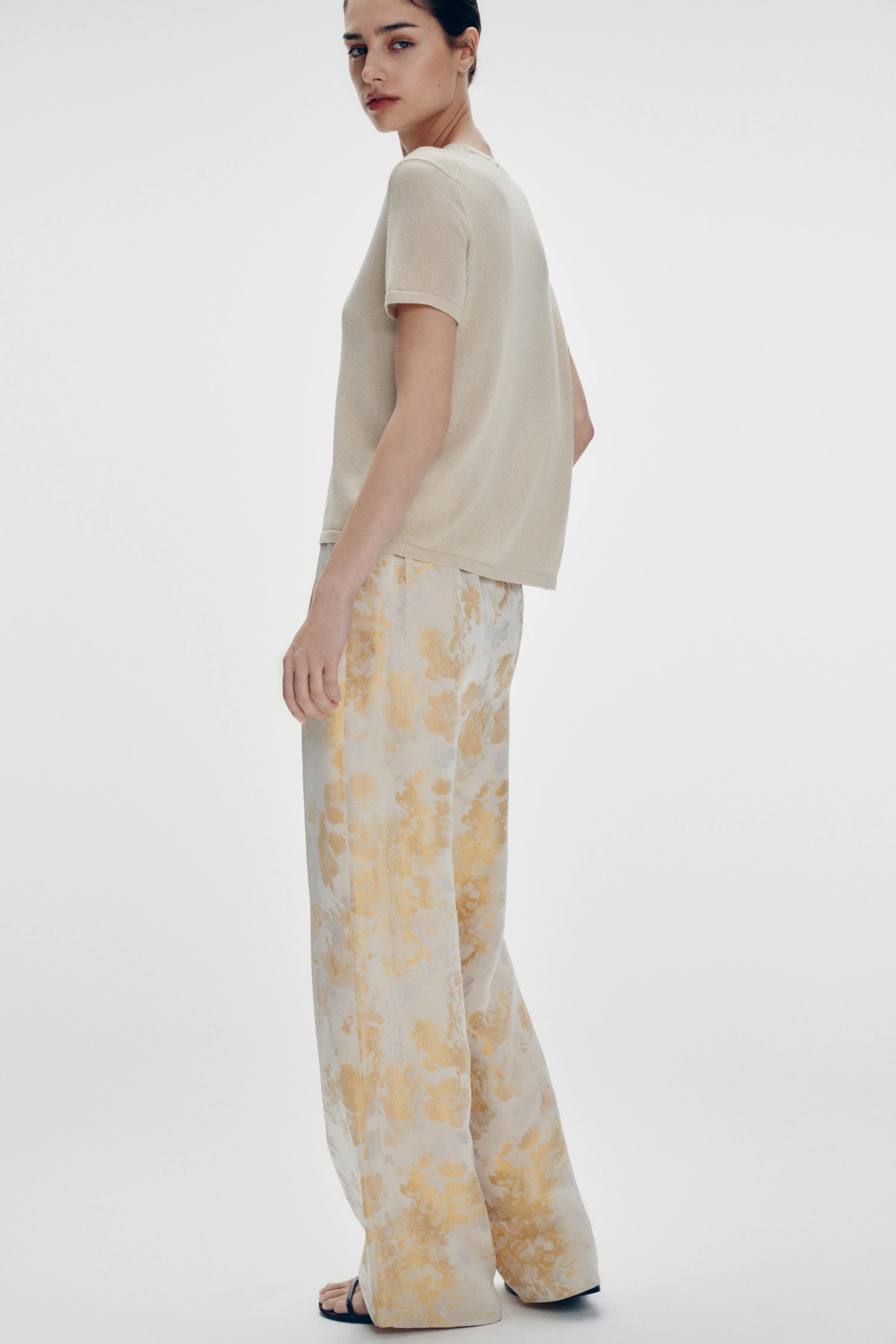 JACQUARD-WEAVE TROUSERS - Image 3