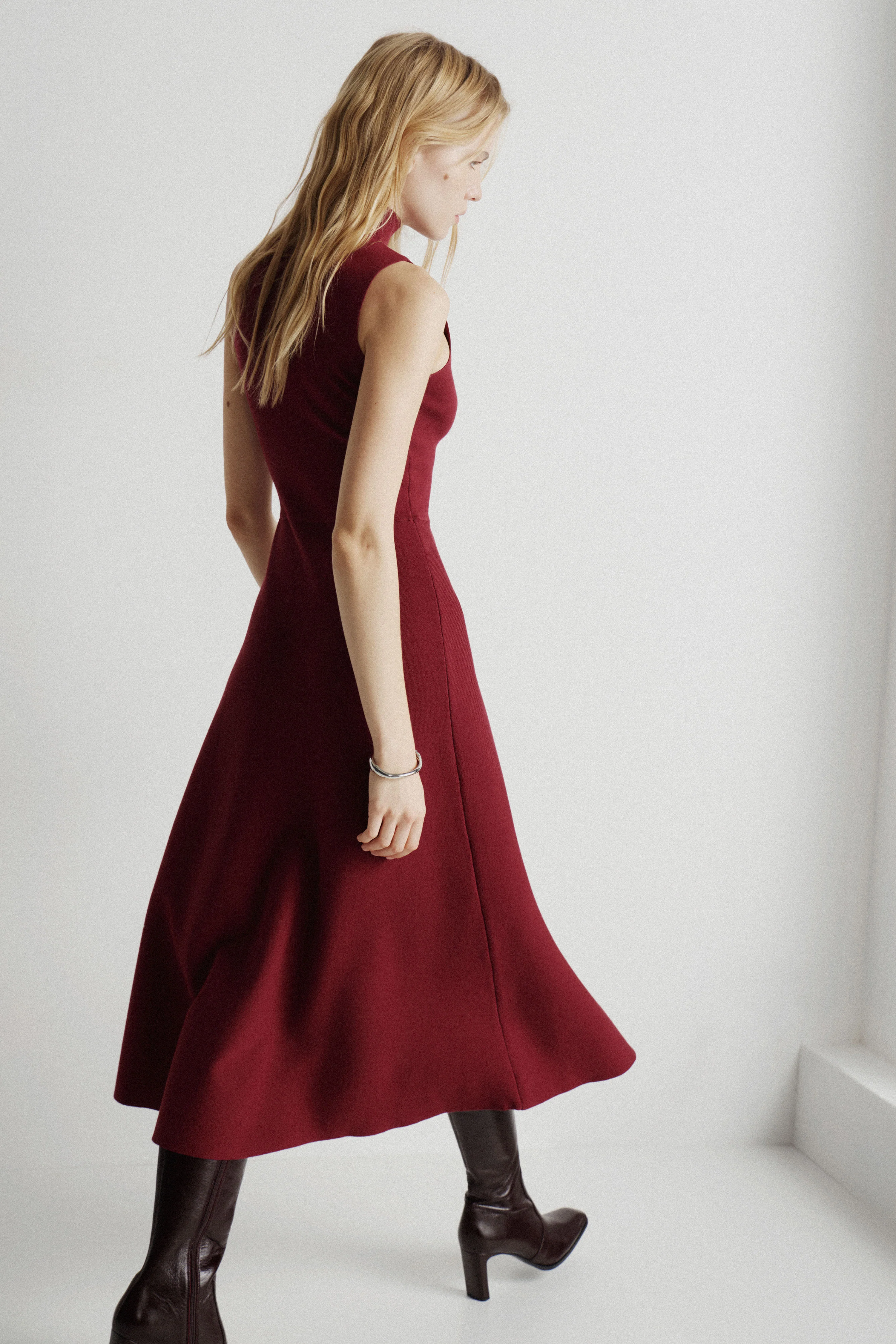 KNIT DRESS WITH HIGH NECK - Image 3