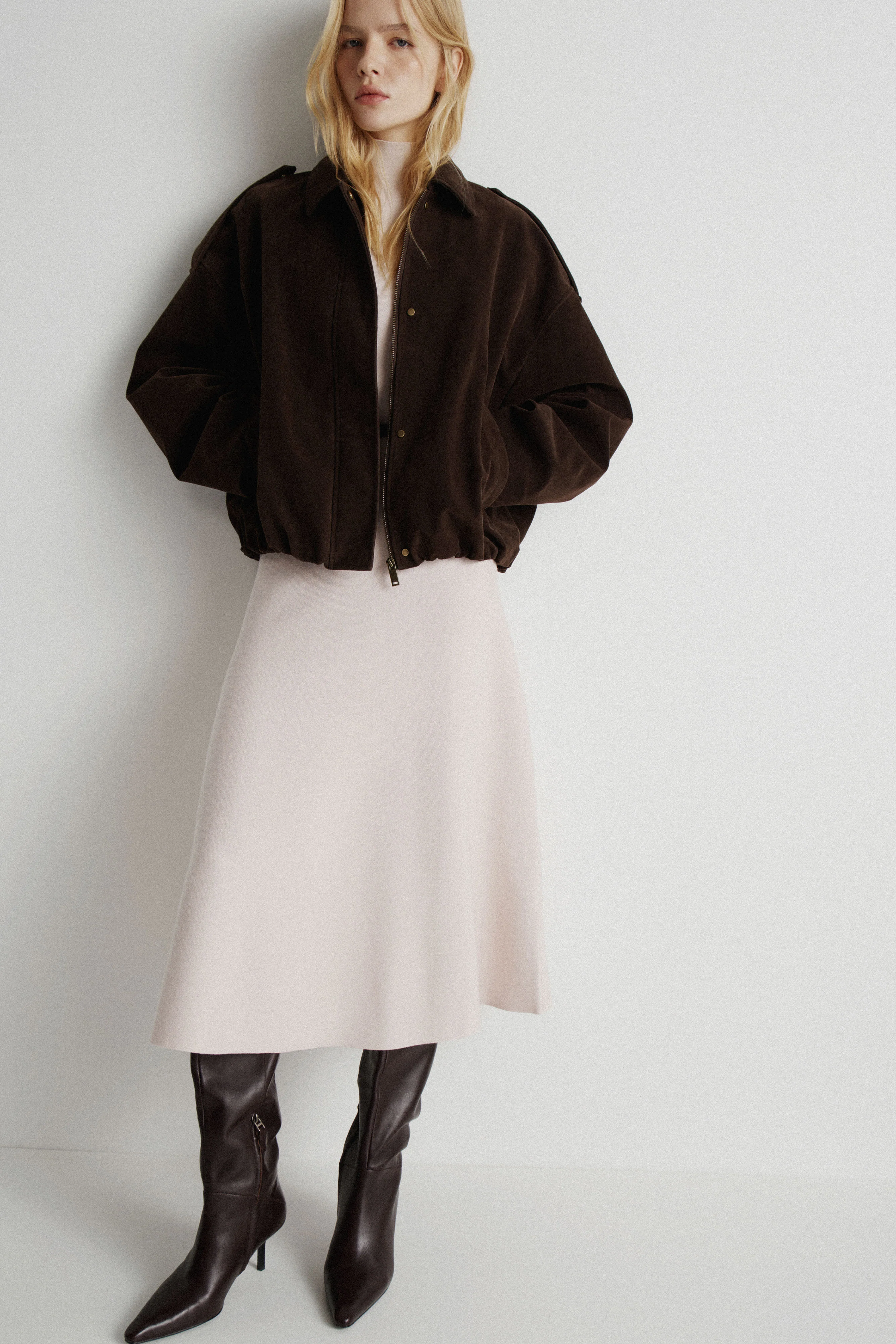 KNIT DRESS WITH HIGH NECK - Image 3
