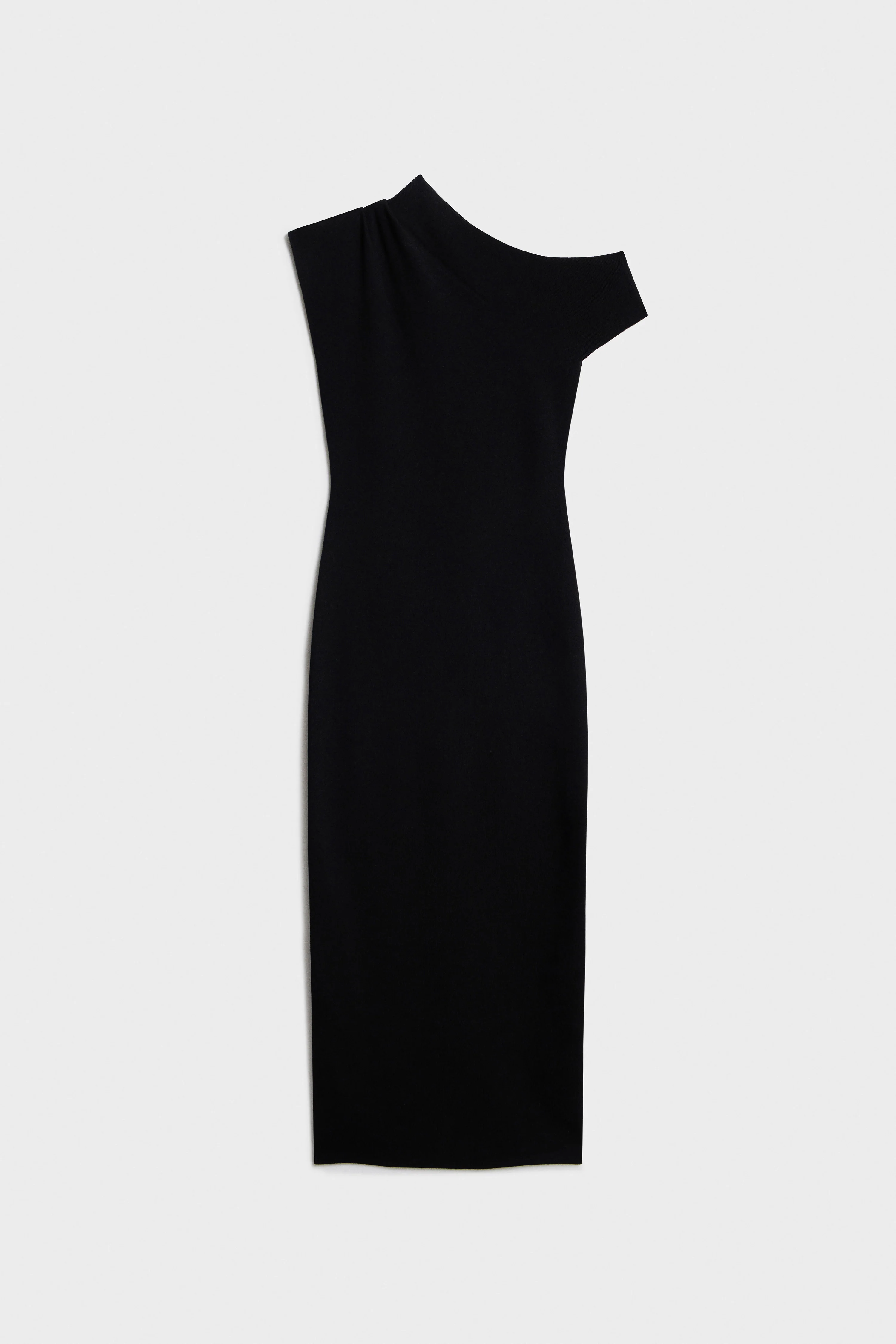 DRAPED KNIT VISCOSE MIDI DRESS - Image 5
