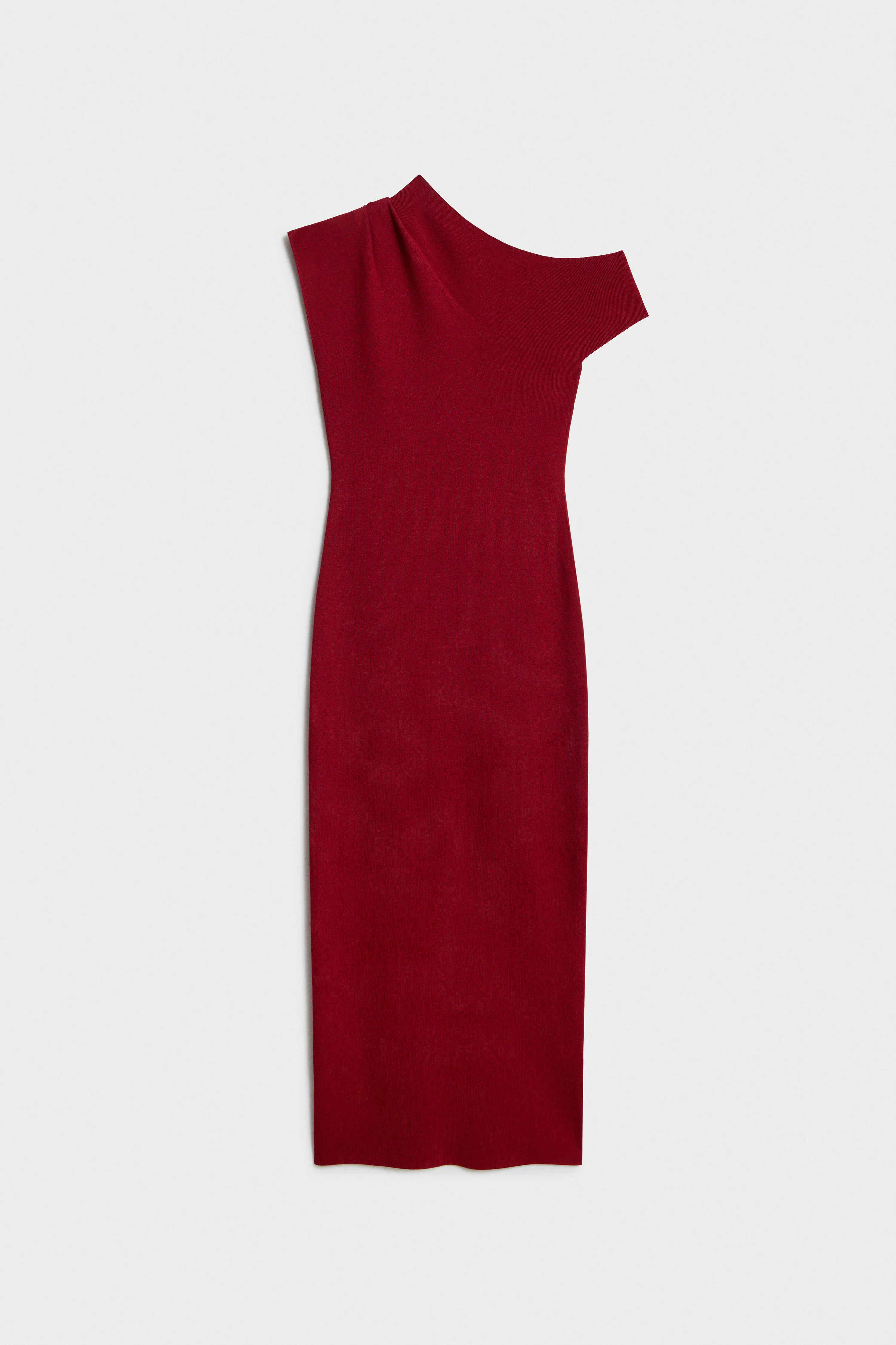 DRAPED KNIT VISCOSE MIDI DRESS - Image 5