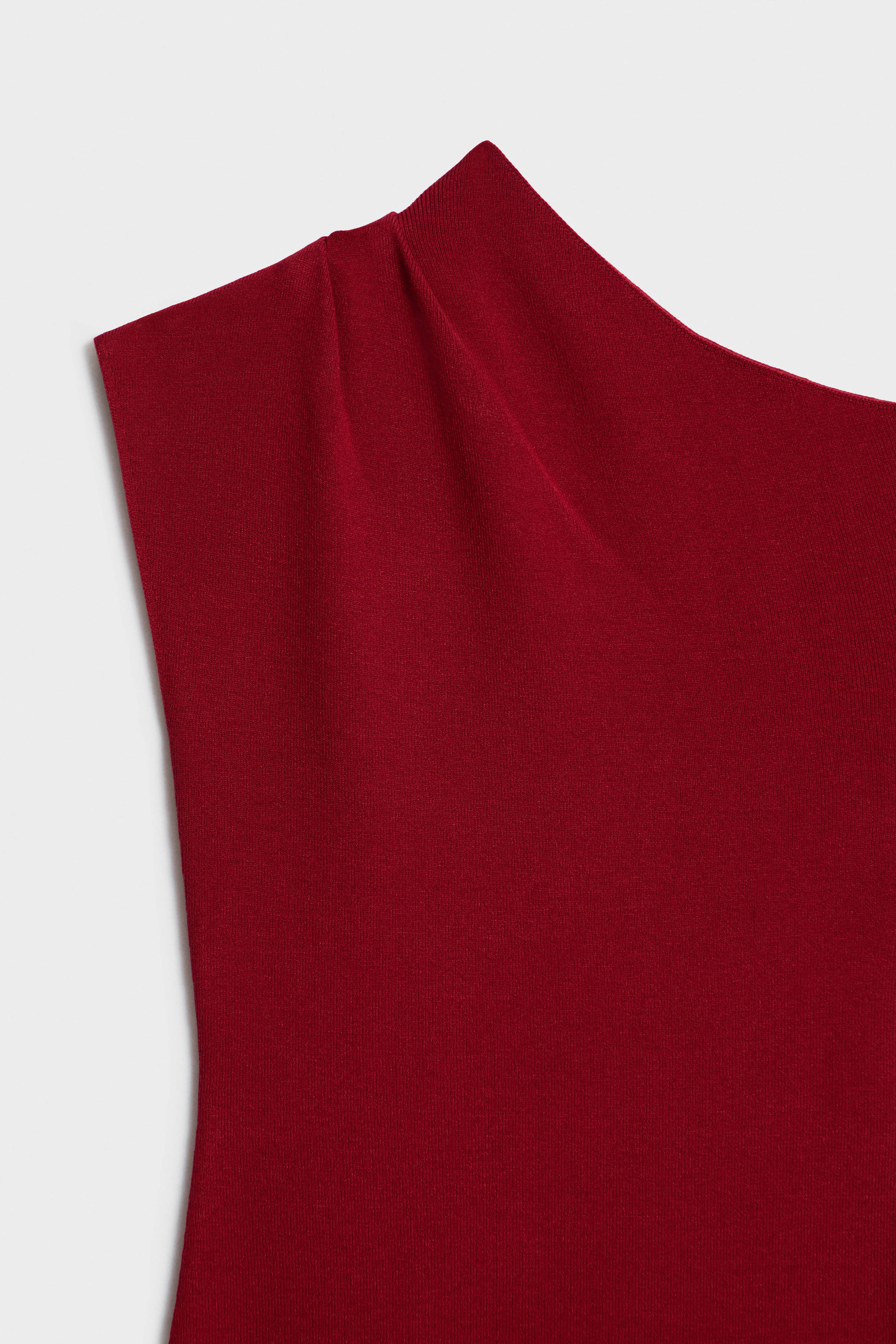 DRAPED KNIT VISCOSE MIDI DRESS - Image 7