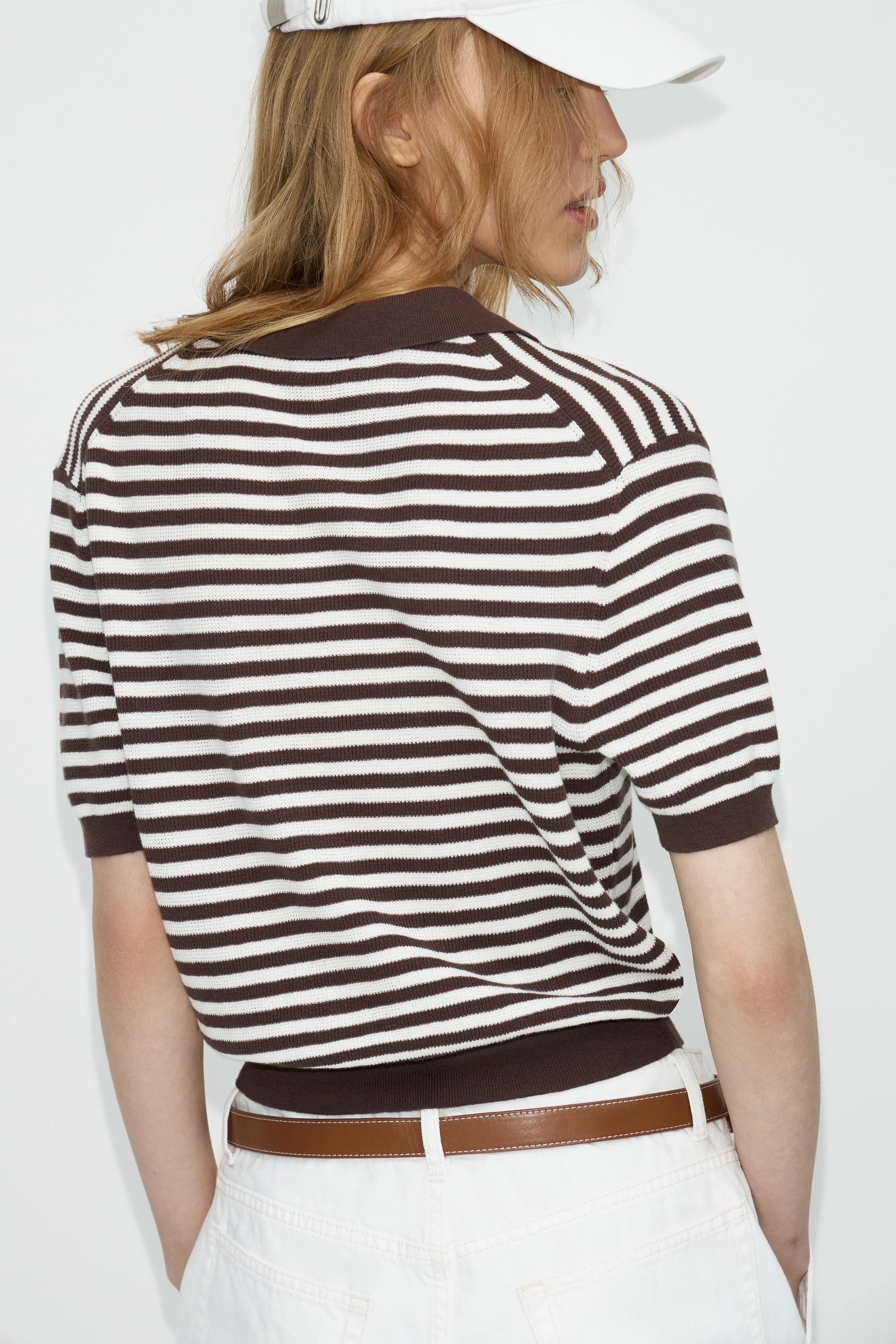 KNITTED INTARSIA MOTIF POLO JUMPER - Image 4