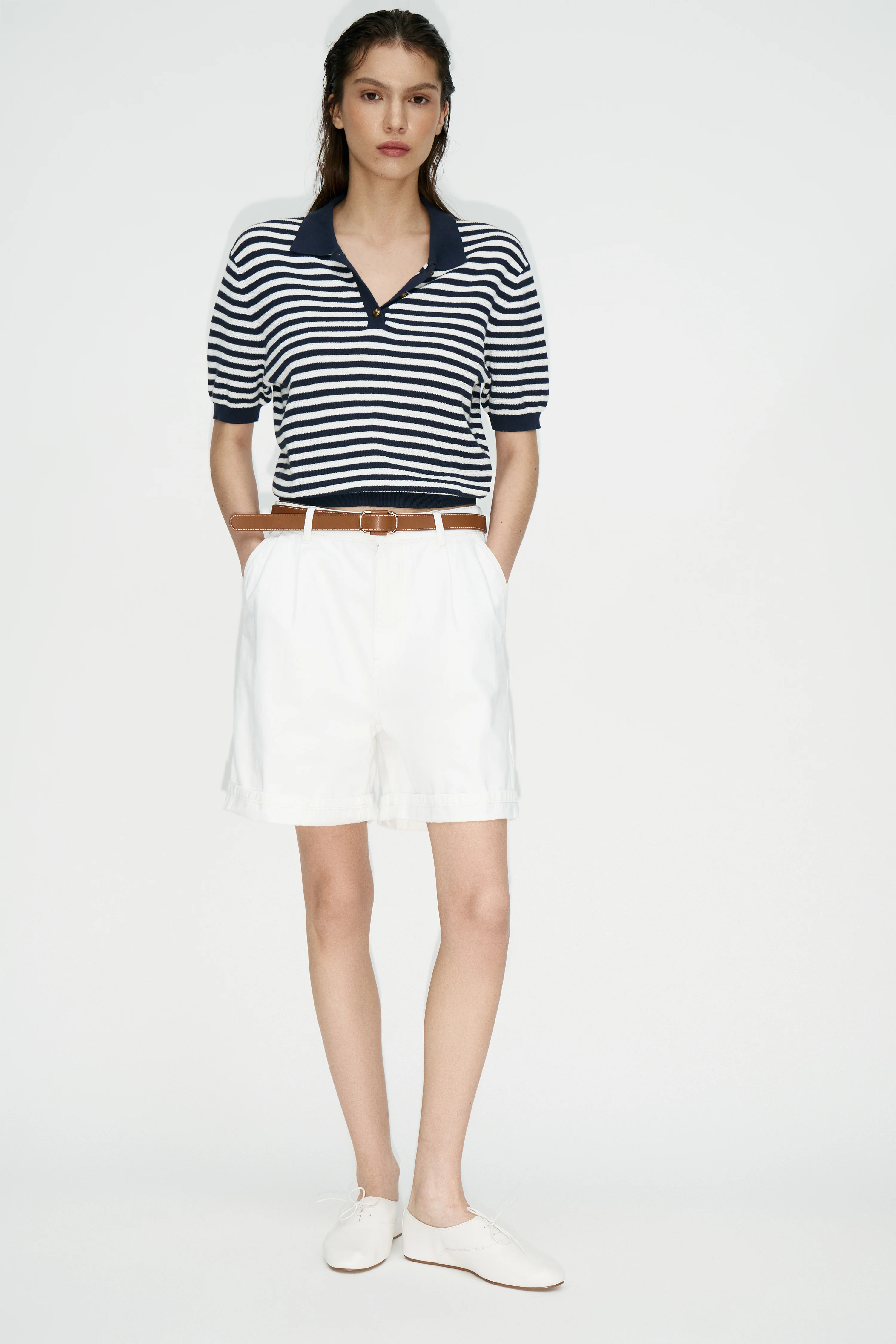 KNITTED INTARSIA MOTIF POLO JUMPER - Image 3