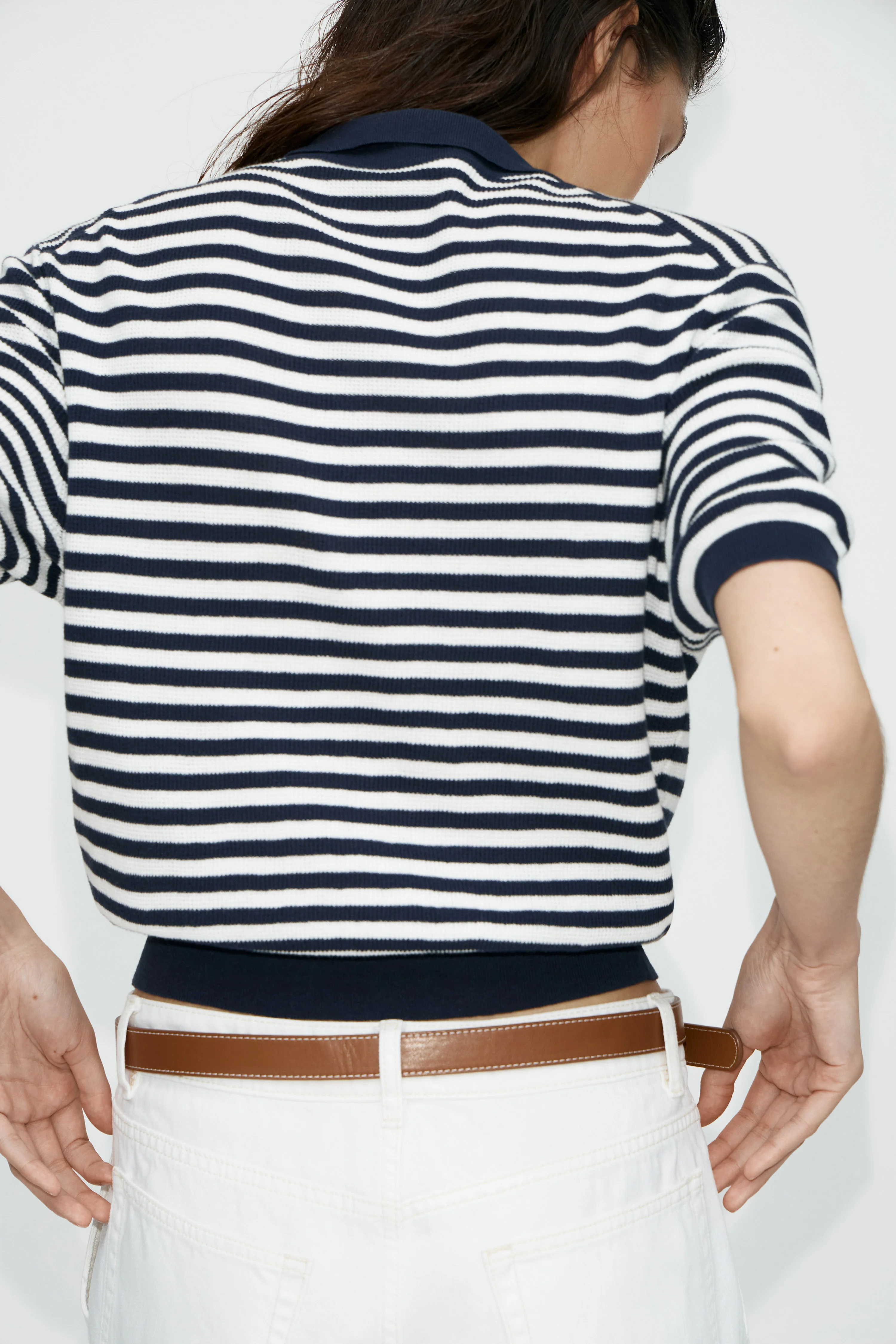 KNITTED INTARSIA MOTIF POLO JUMPER - Image 4