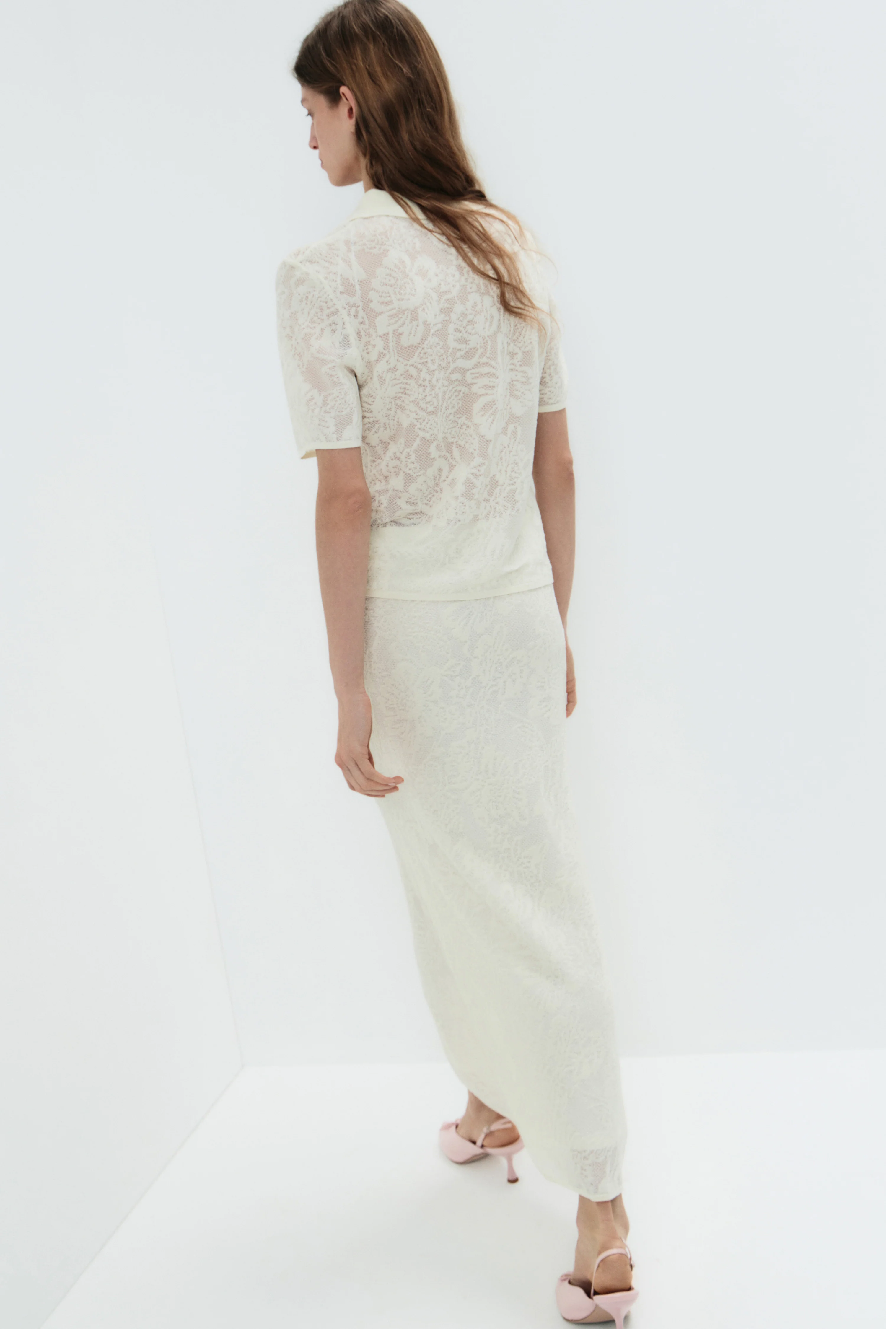 KNITTED LYOCELL-BLEND MIDI SKIRT - Image 4