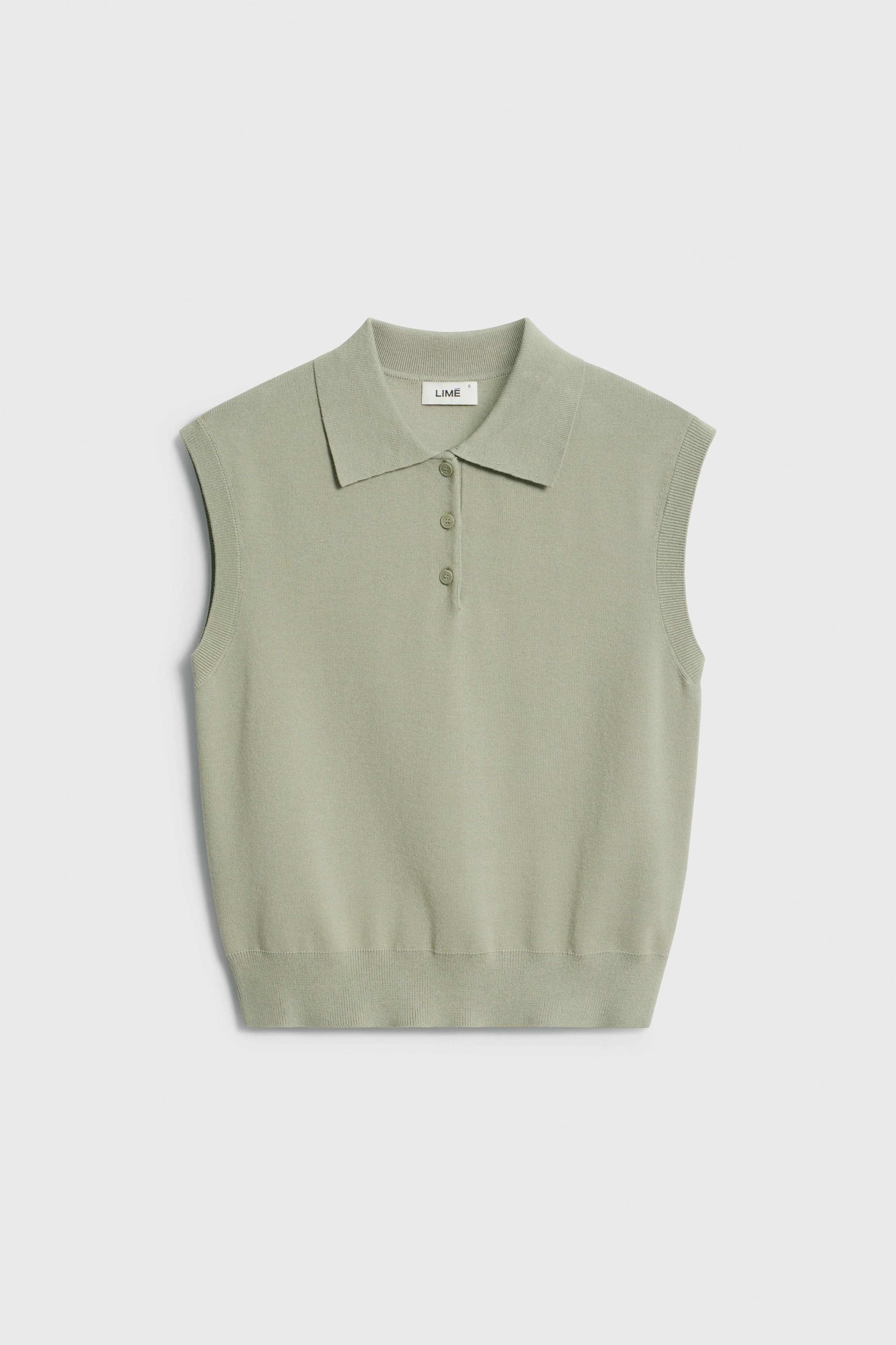 KNITTED POLO TOP