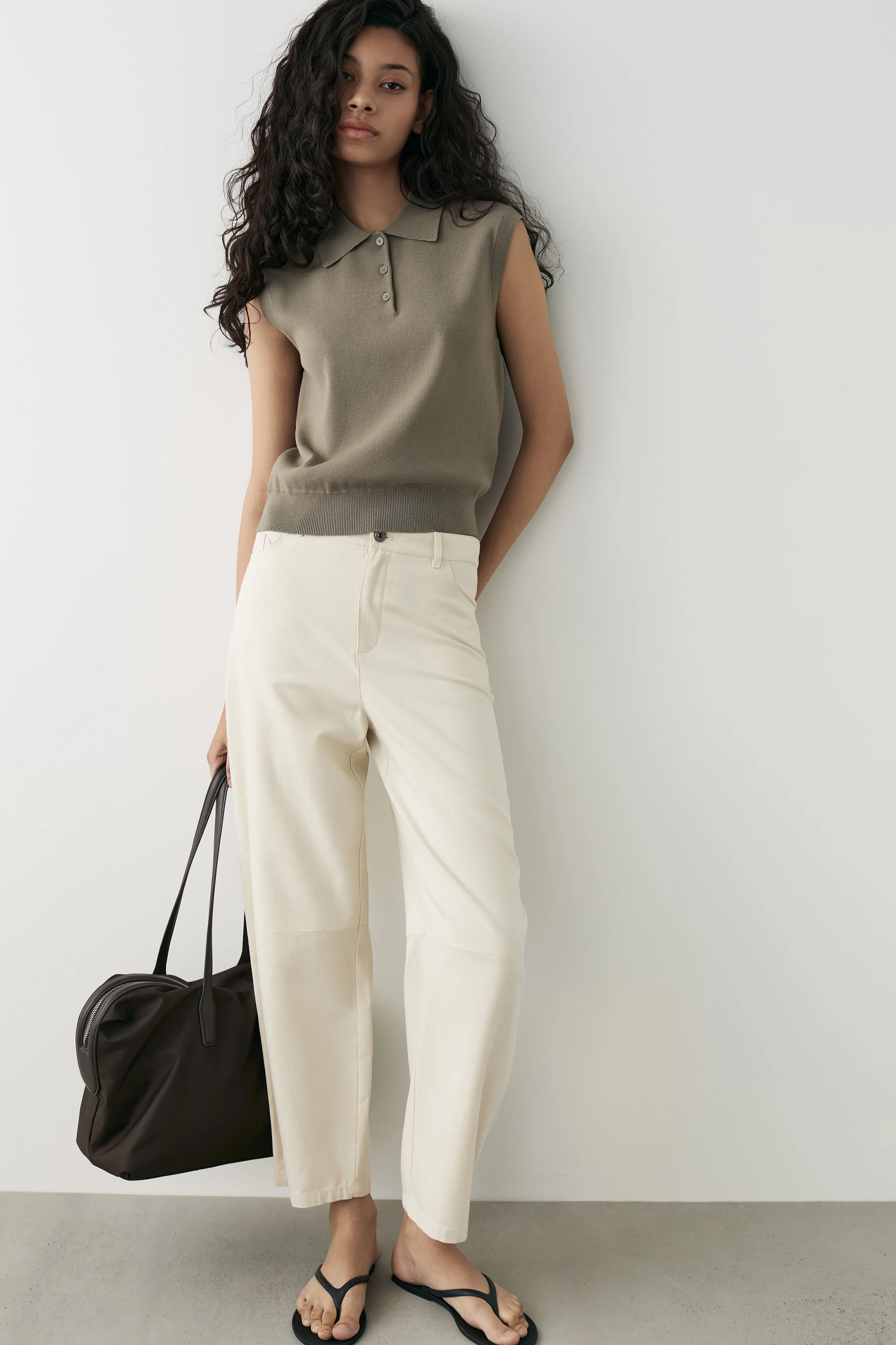 KNITTED POLO TOP - Image 3