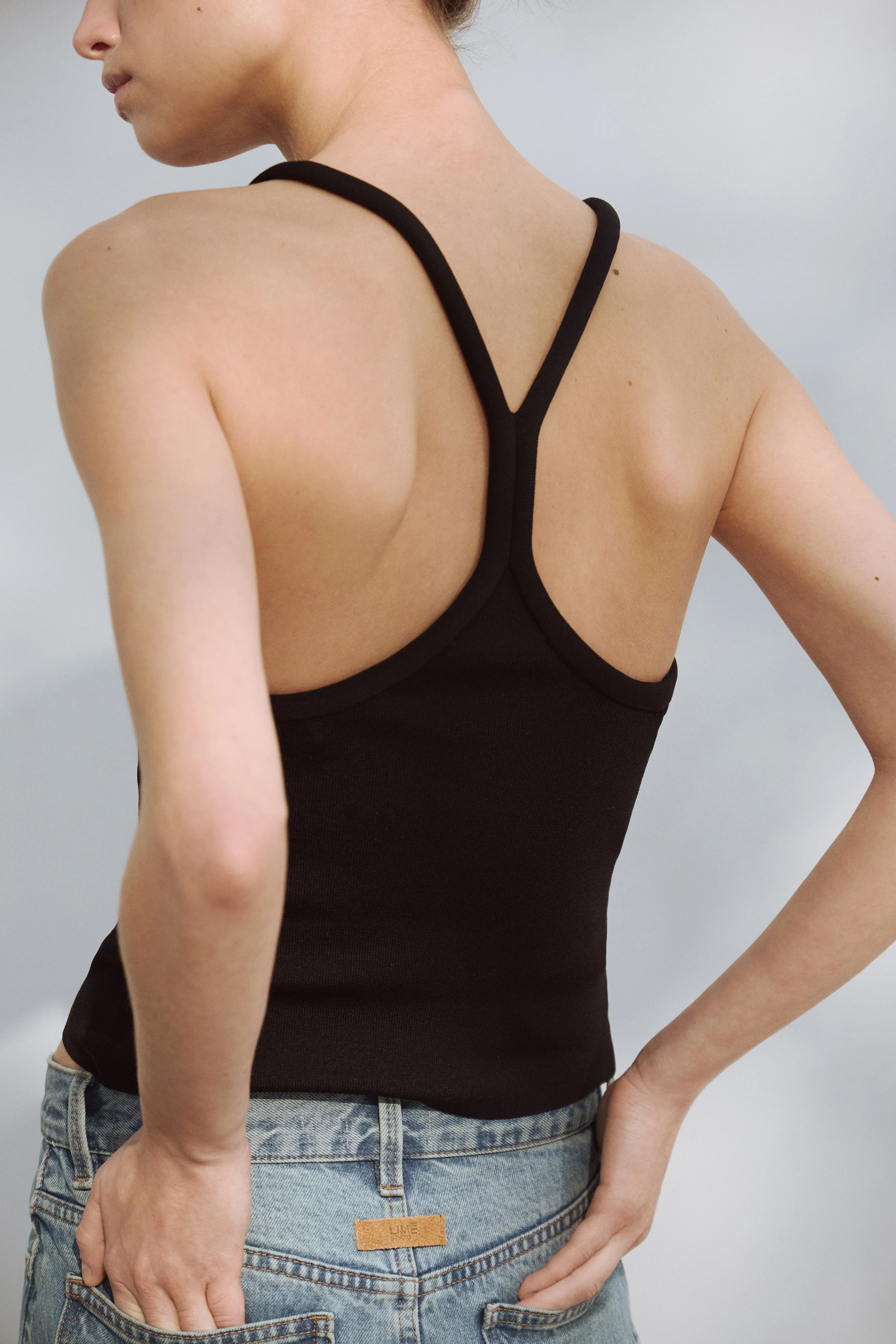 KNITTED STRAPPY TOP - Image 3