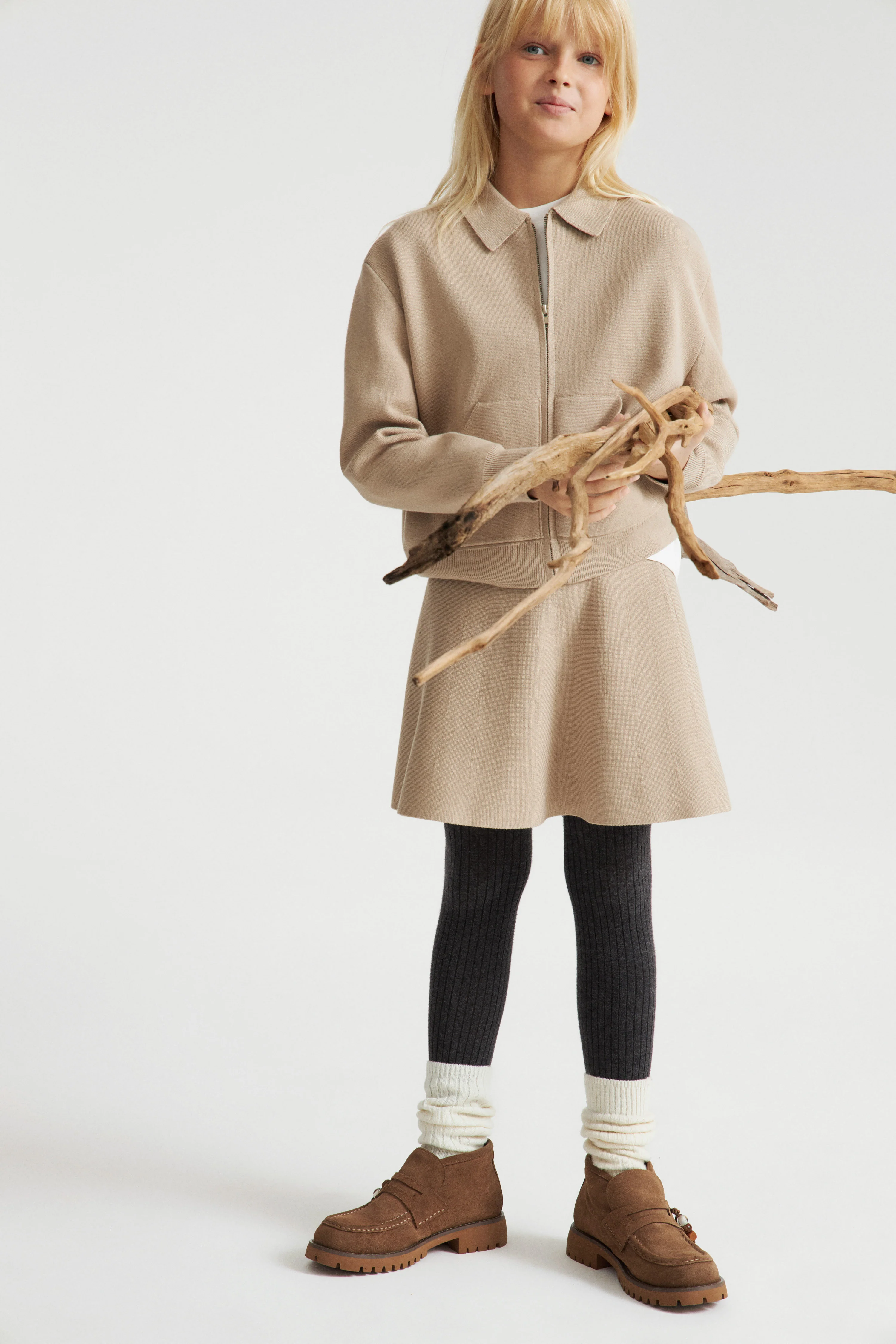 KNITTED ZIP CARDIGAN - Image 3