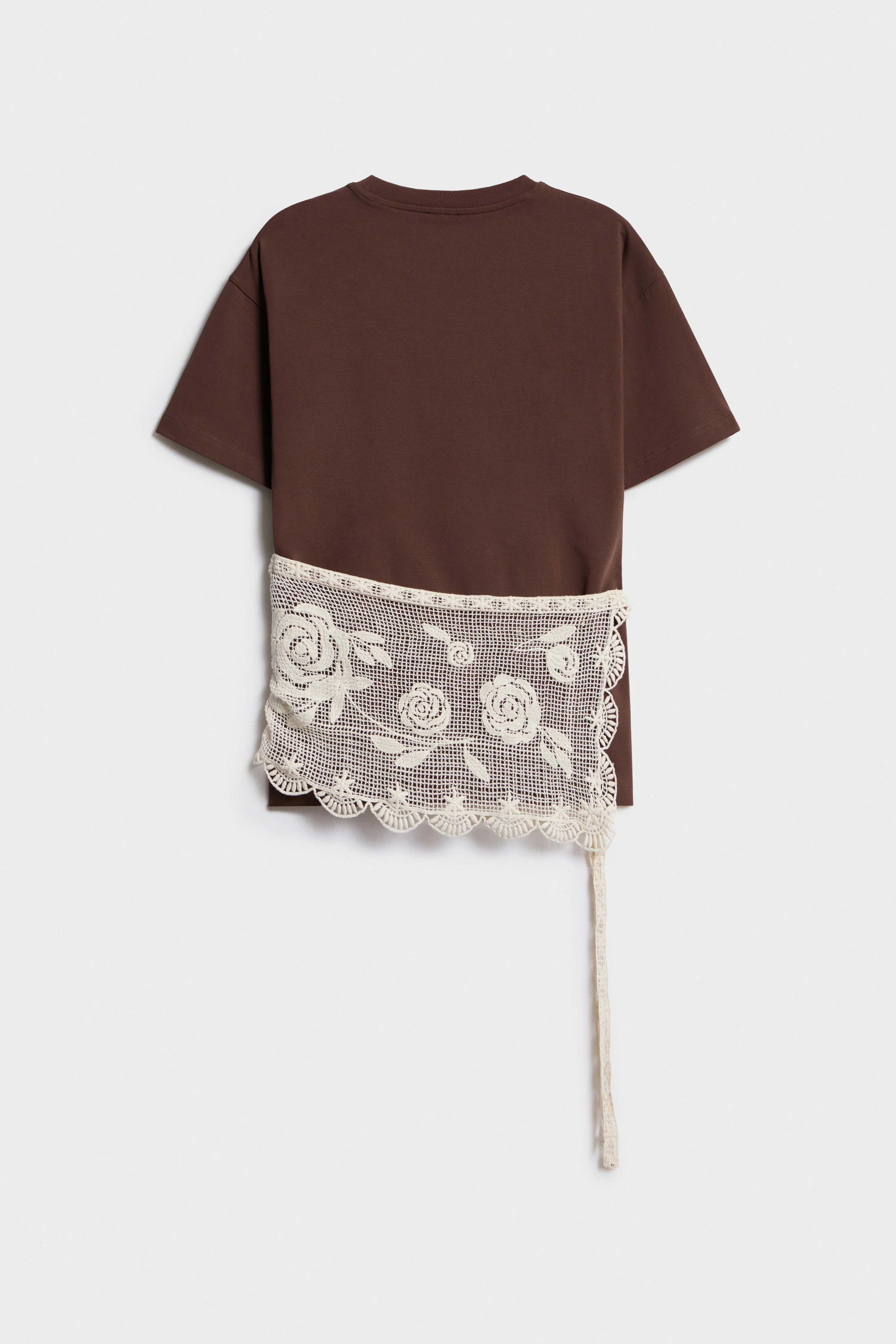 LACE APPLIQUÉ COTTON T-SHIRT - Image 5