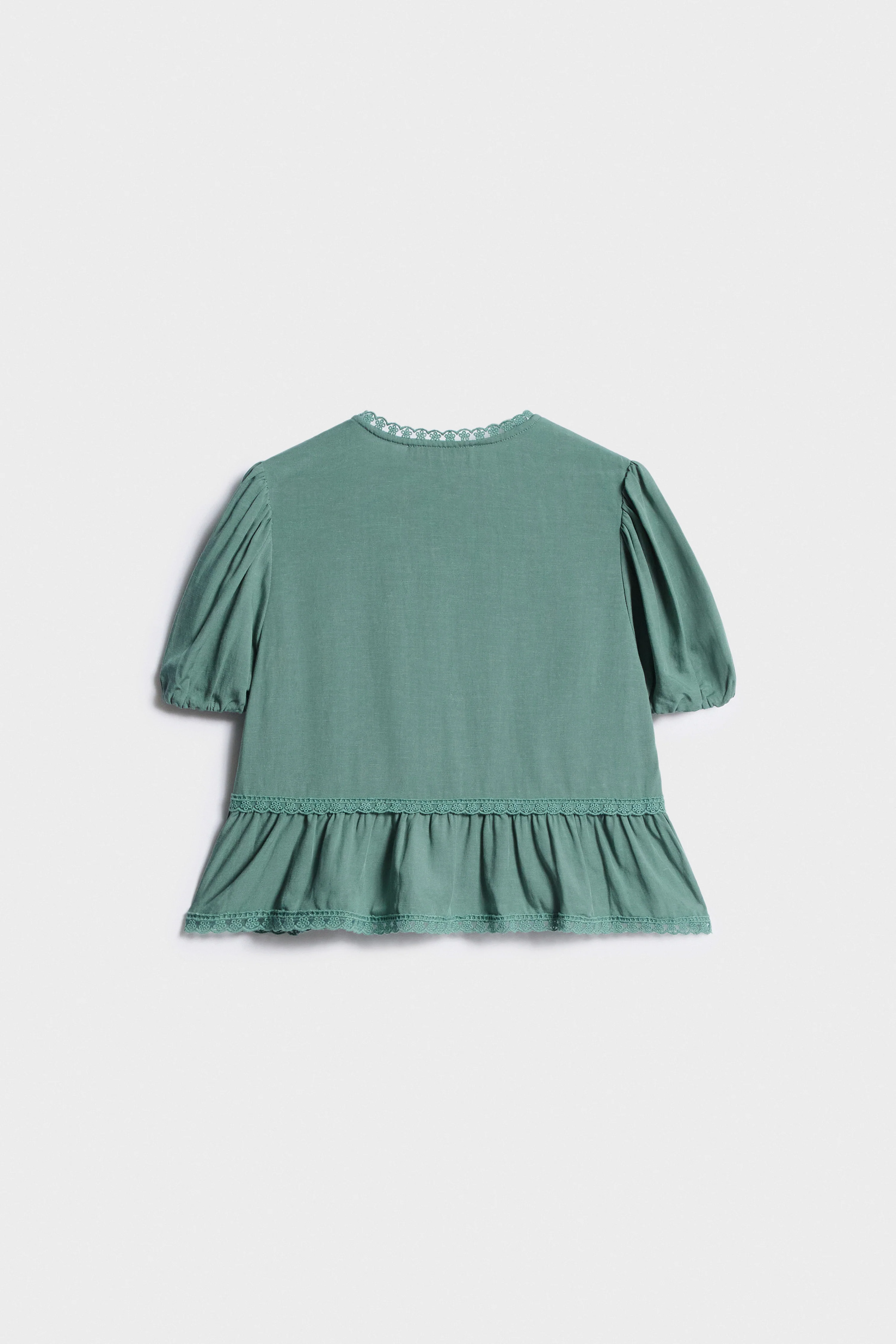 LACE-DETAILED VISCOSE-LINEN BLOUSE - Image 6