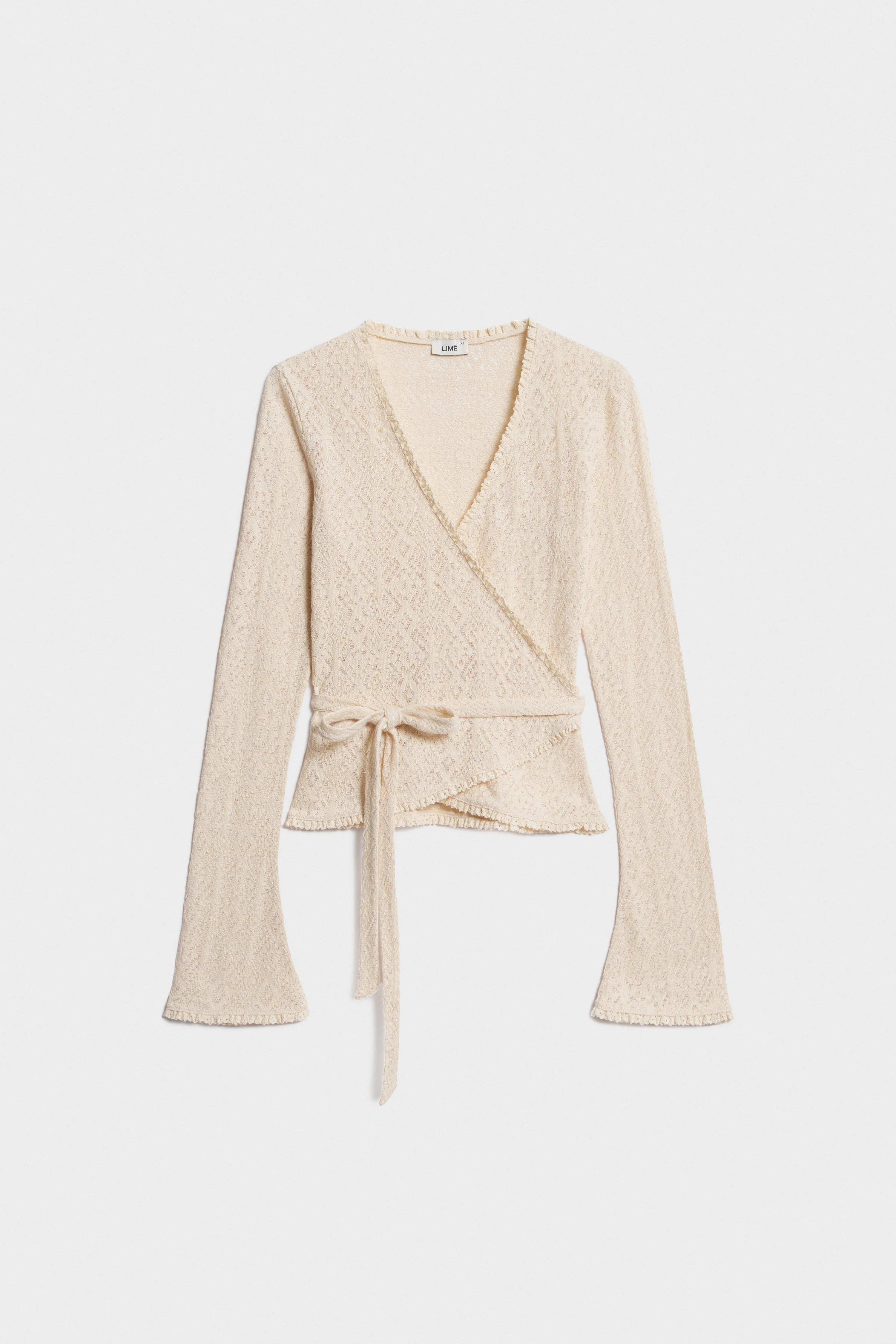 LACE JERSEY LONG-SLEEVED T-SHIRT - Image 4