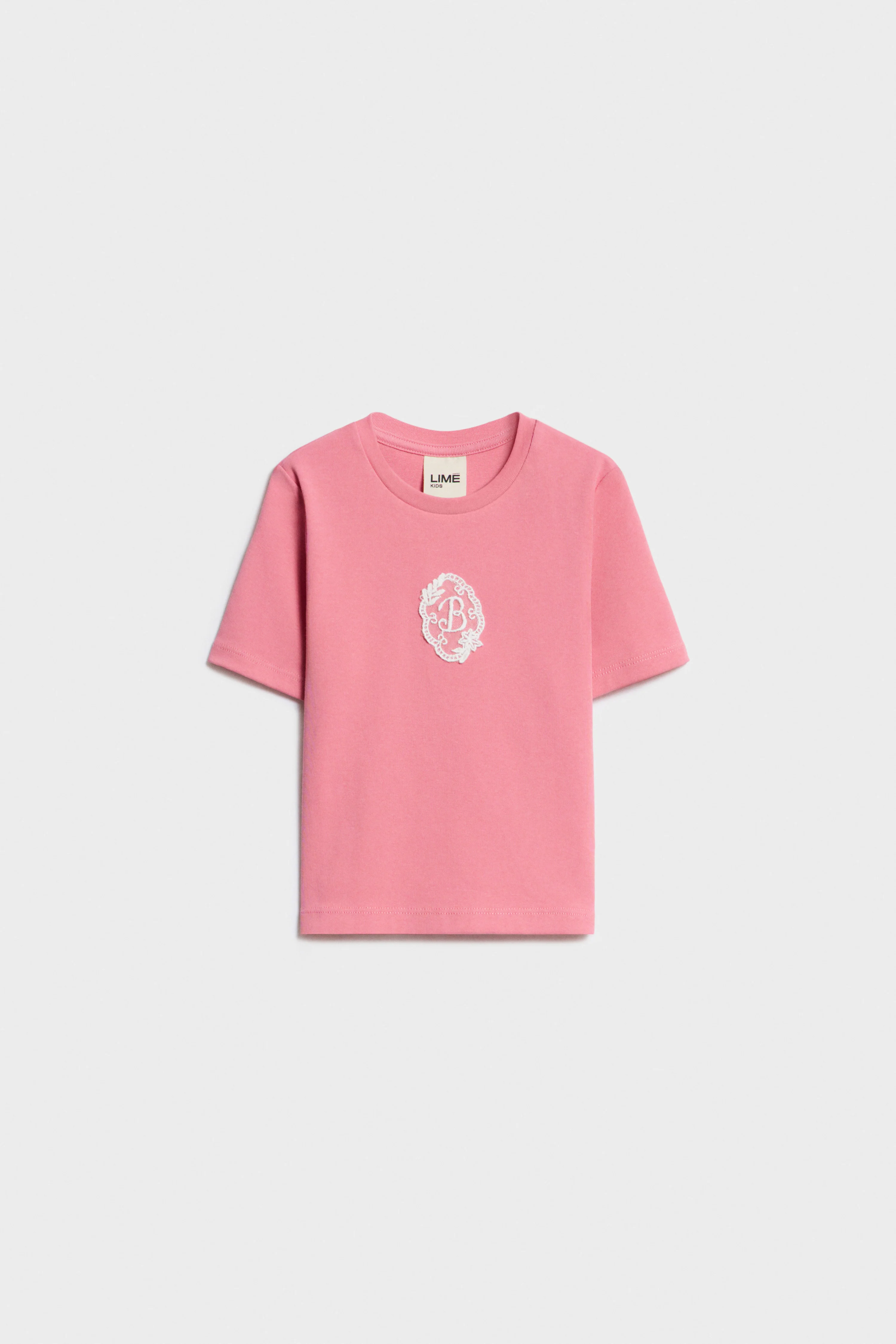 LACE PATCH COTTON T-SHIRT - Image 4