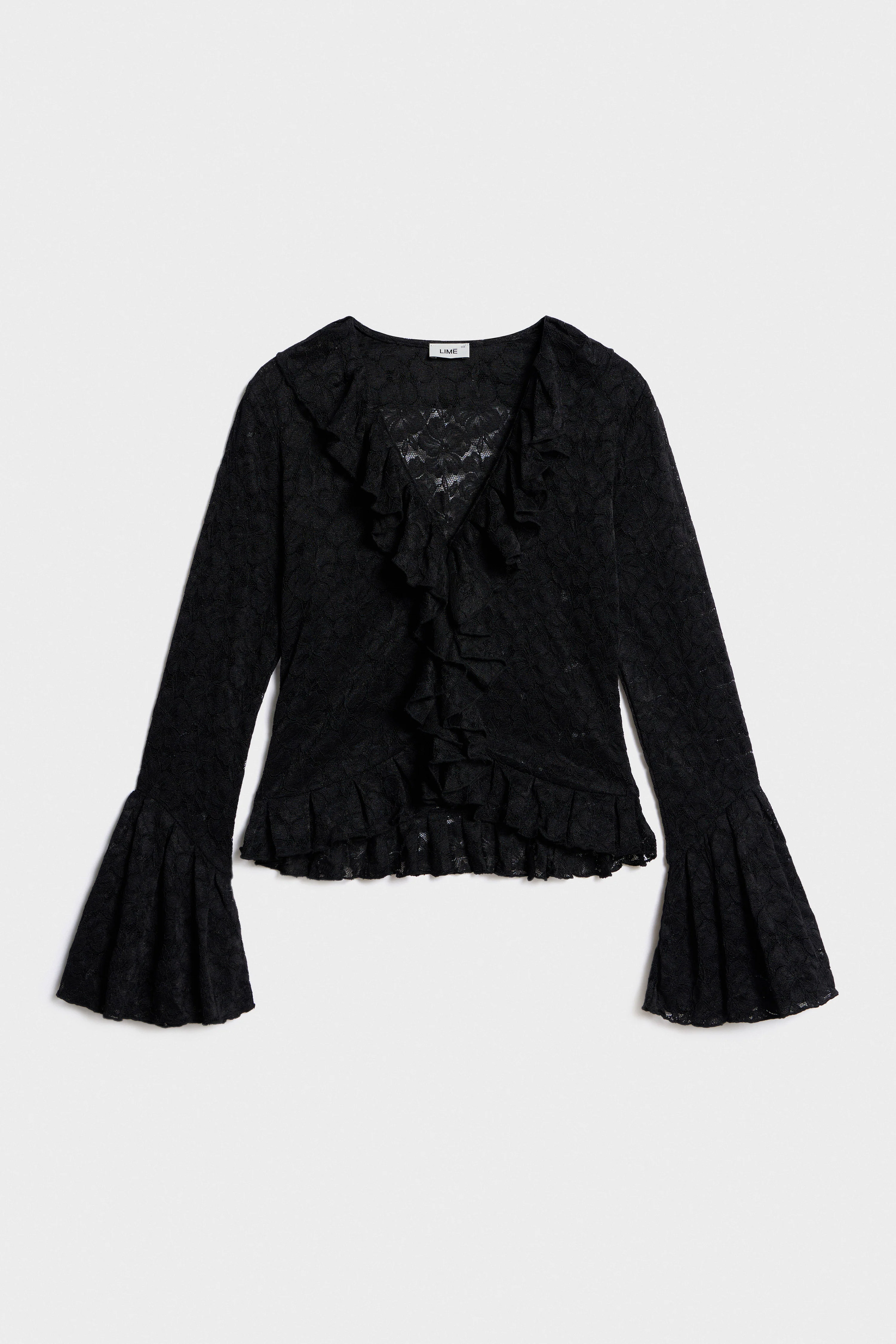 LACE RUFFLE BLOUSE - Image 5