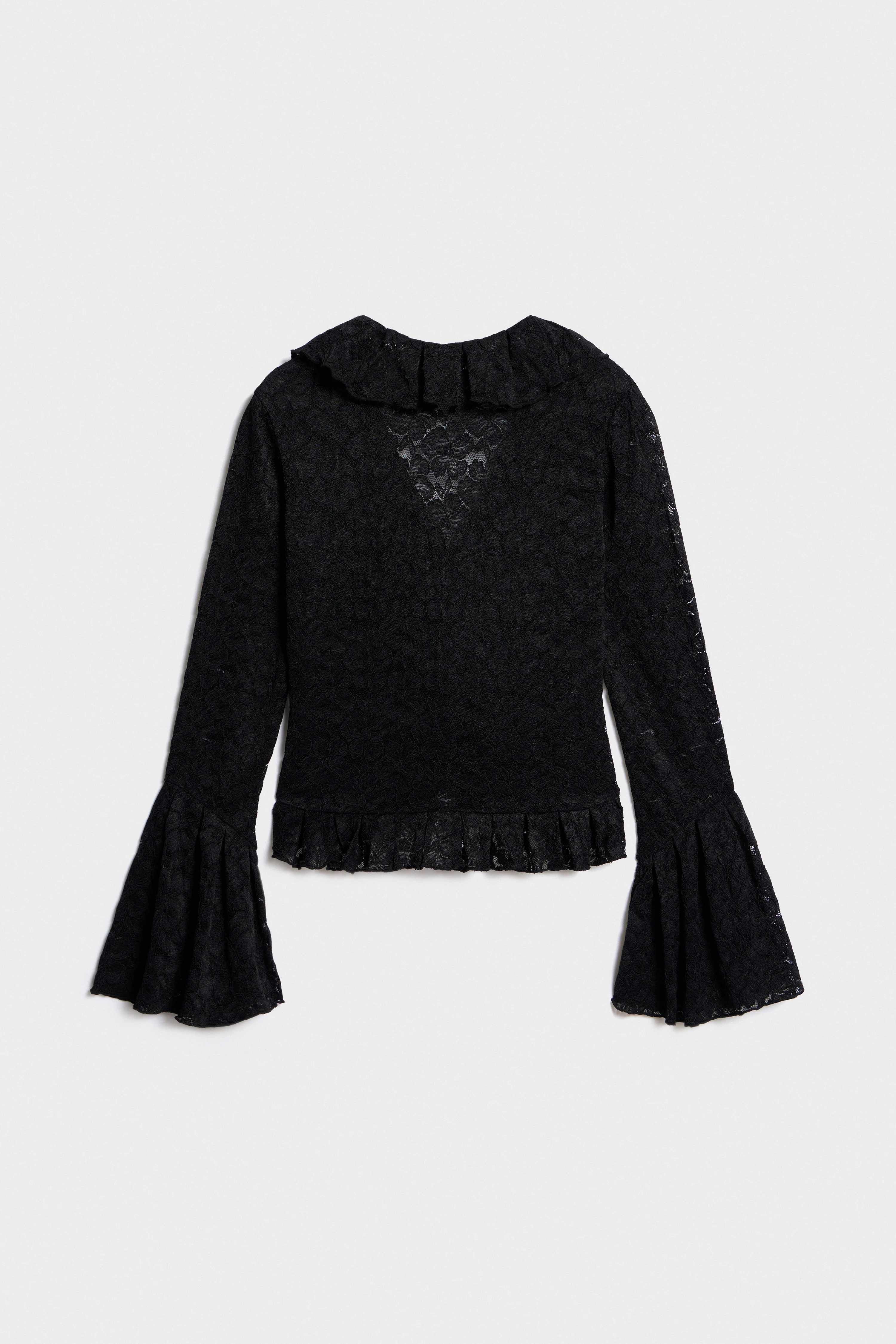 LACE RUFFLE BLOUSE - Image 6