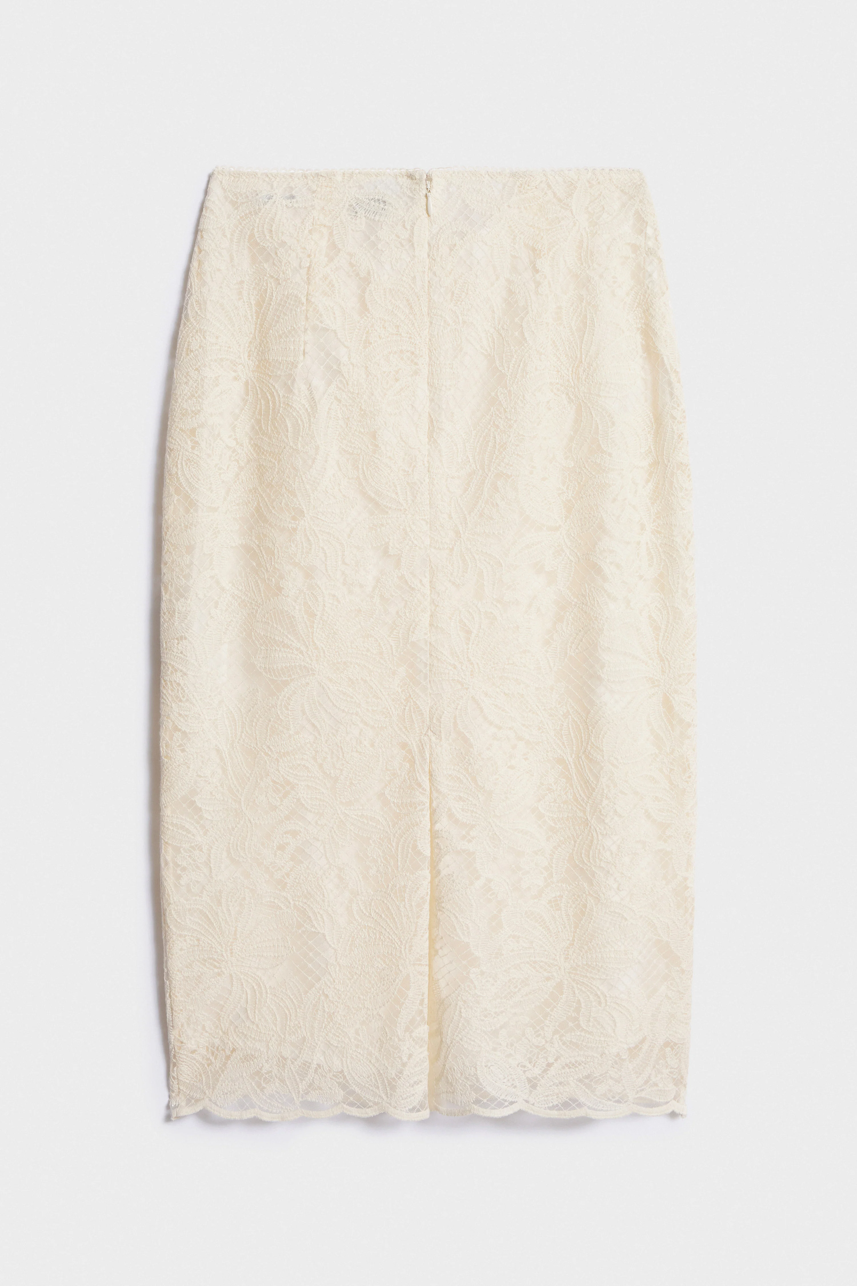 LACE-TRIMMED COTTON MIDI SKIRT - Image 6
