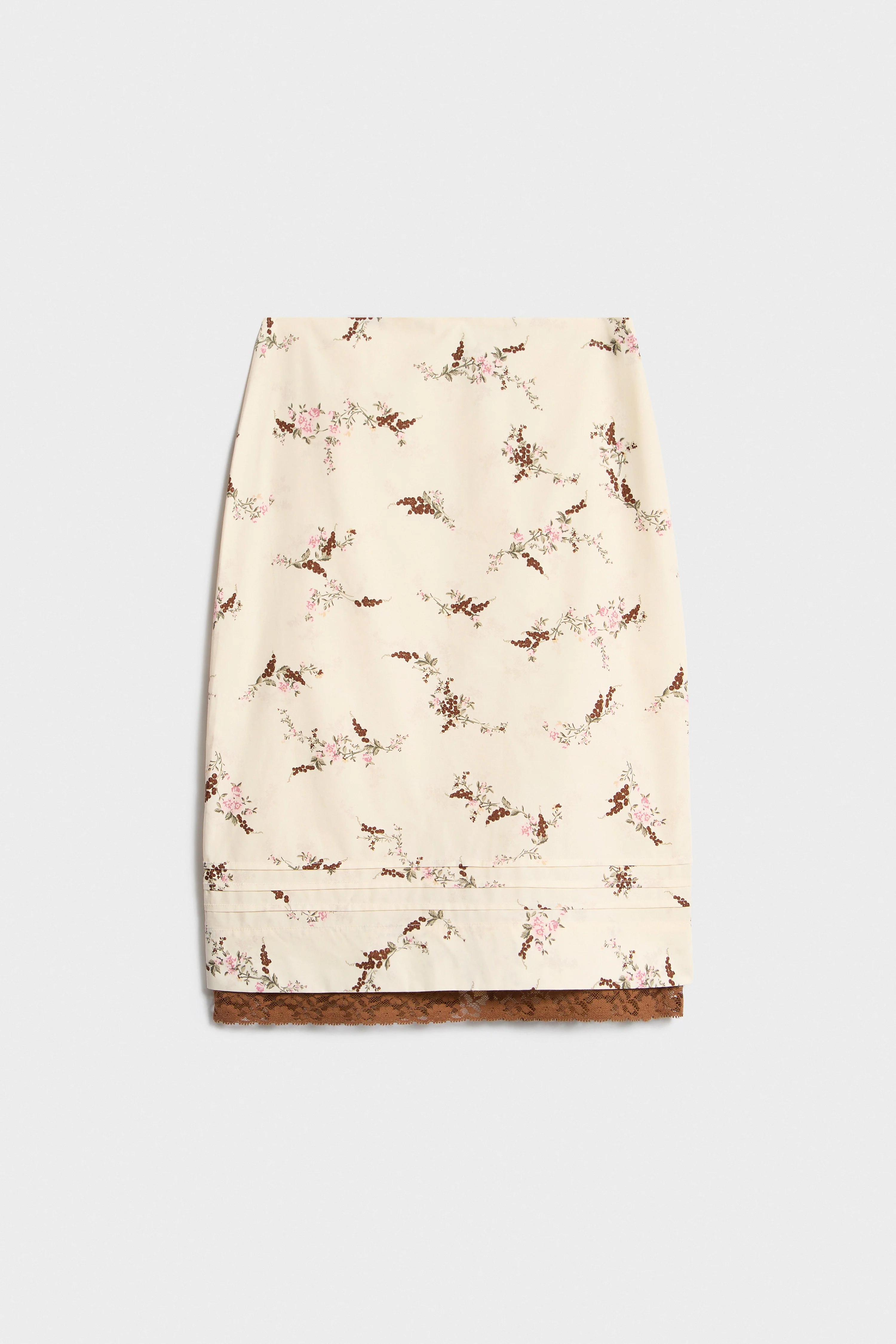 LACE-TRIMMED COTTON SKIRT - Image 4