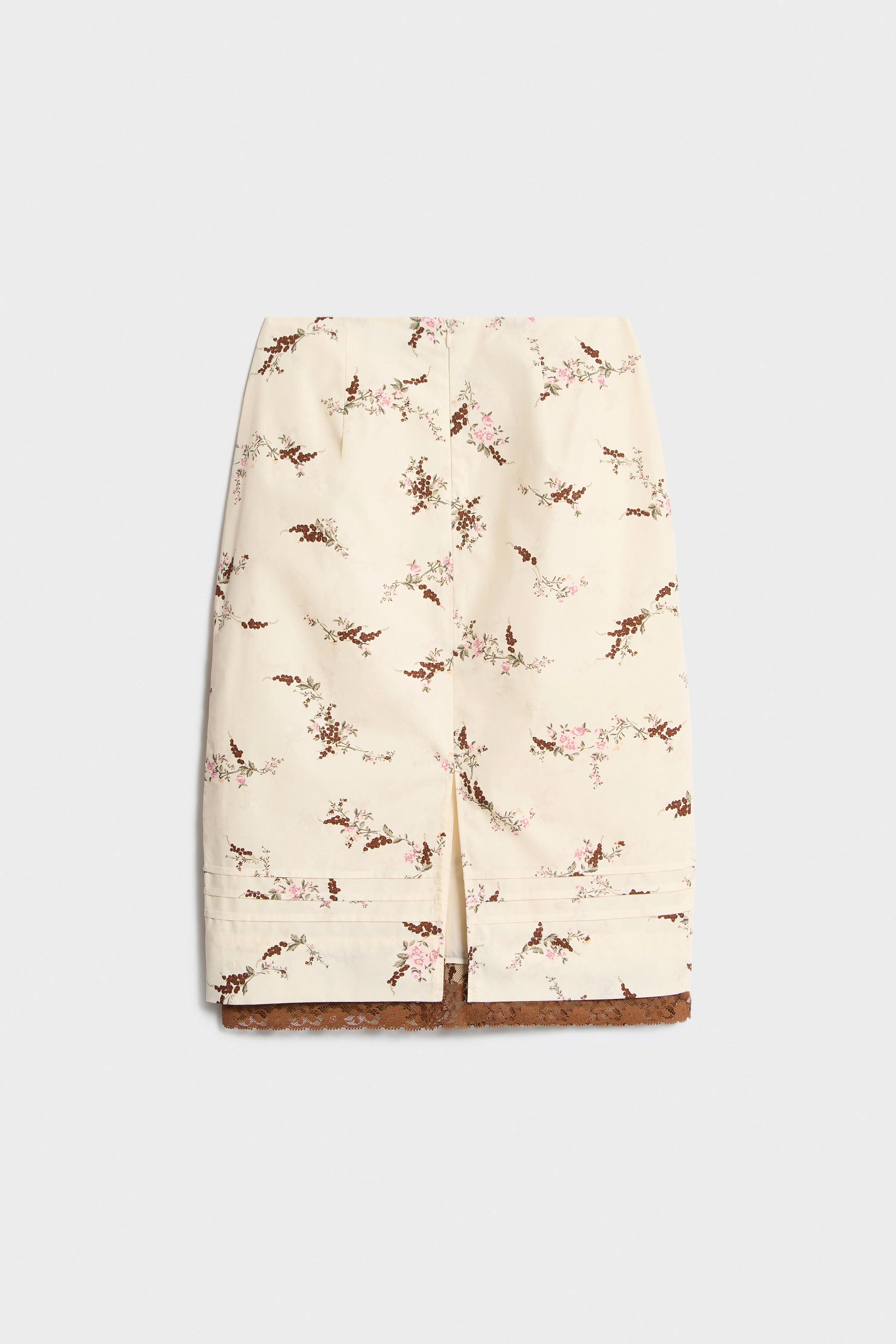 LACE-TRIMMED COTTON SKIRT - Image 5