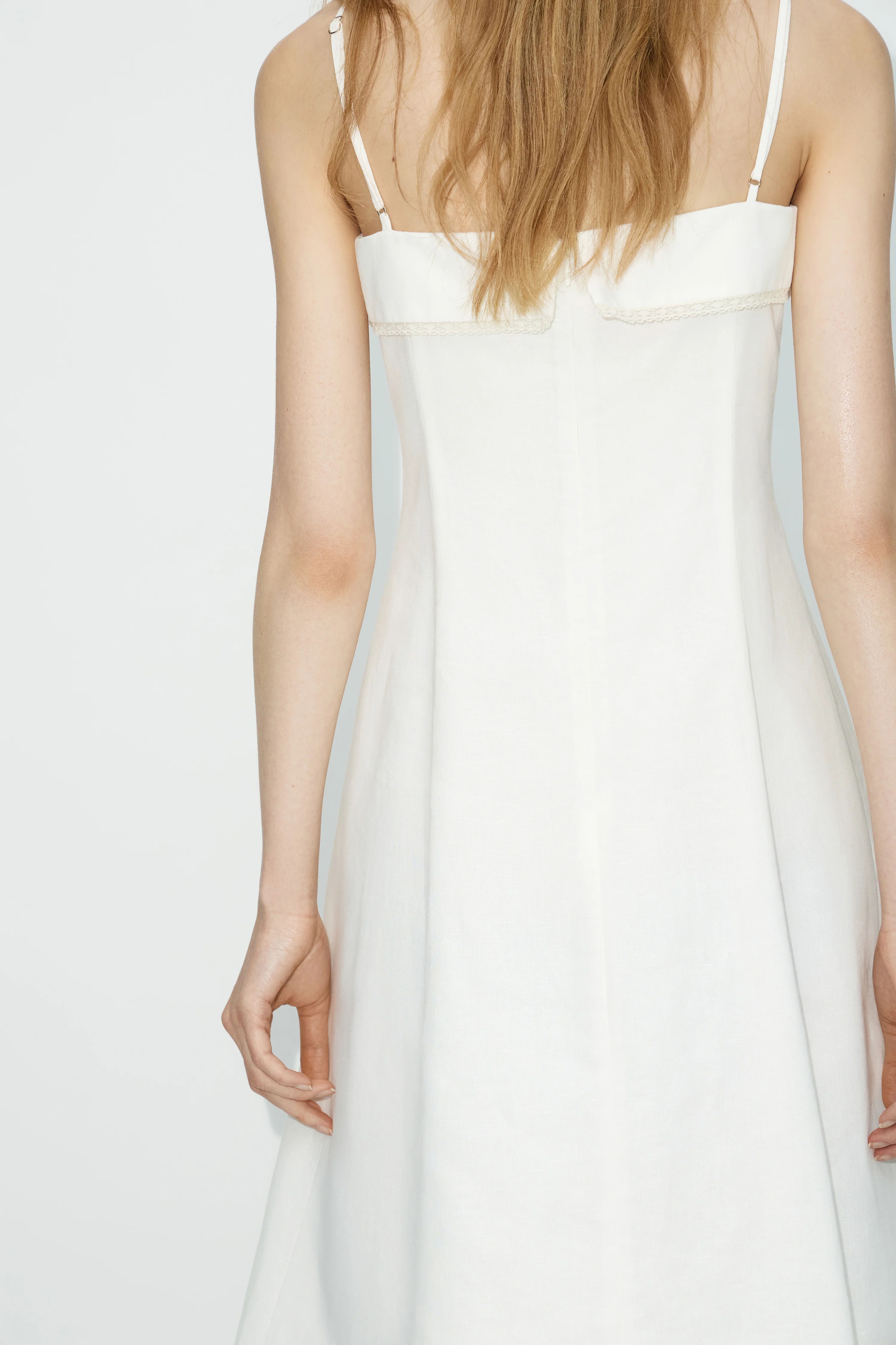 LACE-TRIMMED LINEN-COTTON DRESS - Image 5