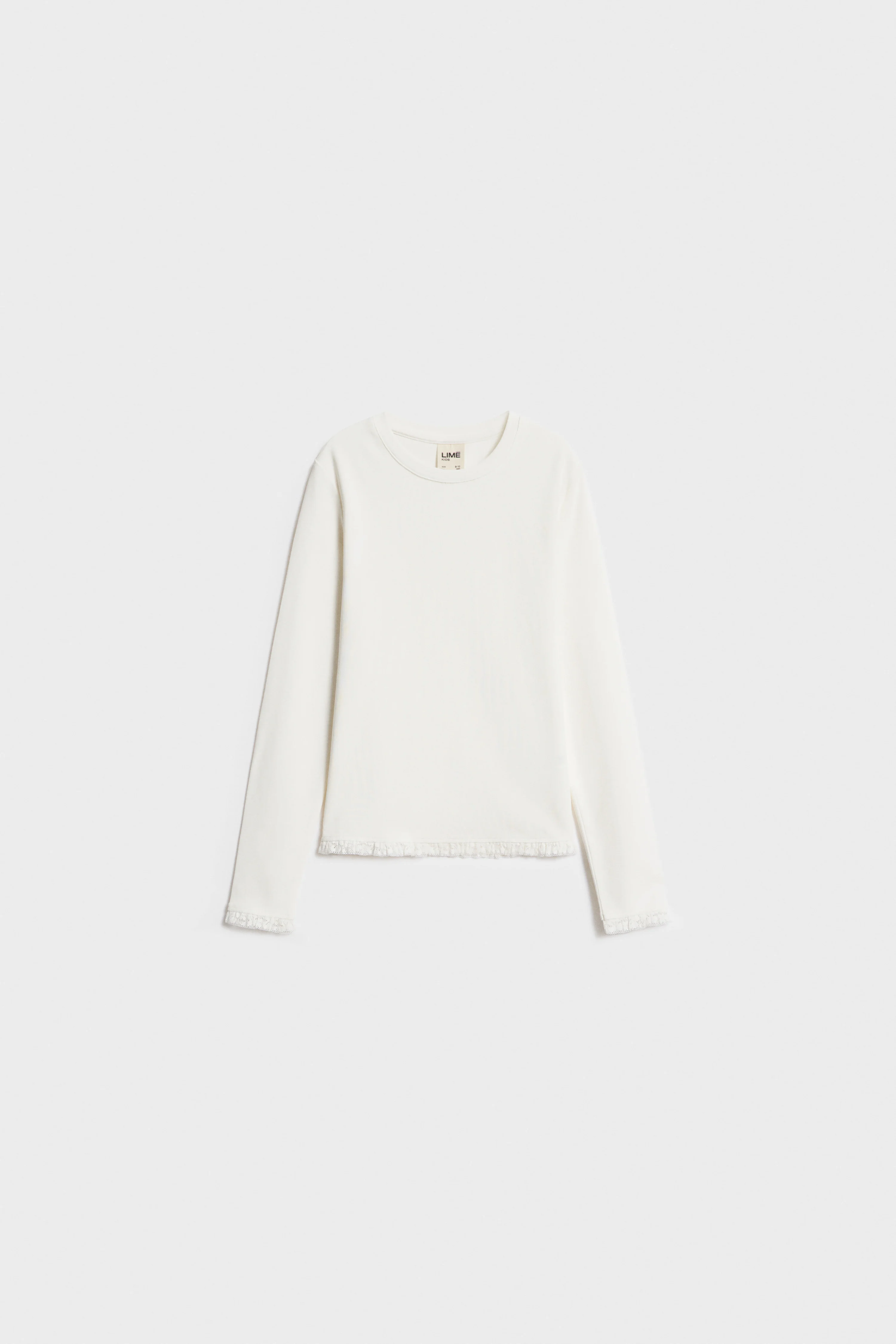 LACE-TRIMMED LONG-SLEEVED TOP - Image 3