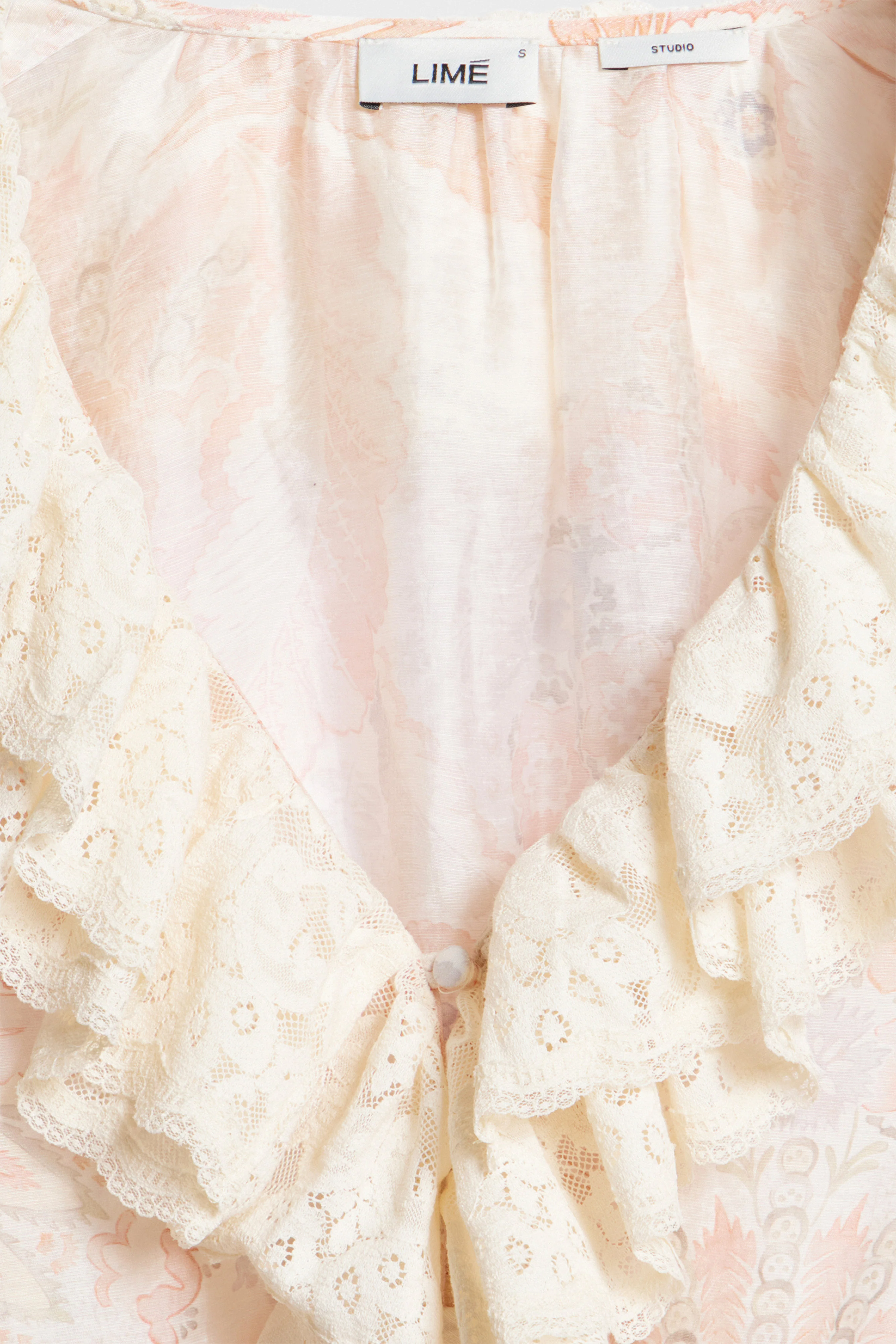 LACE-TRIMMED LYOCELL-LINEN BLOUSE - Image 8