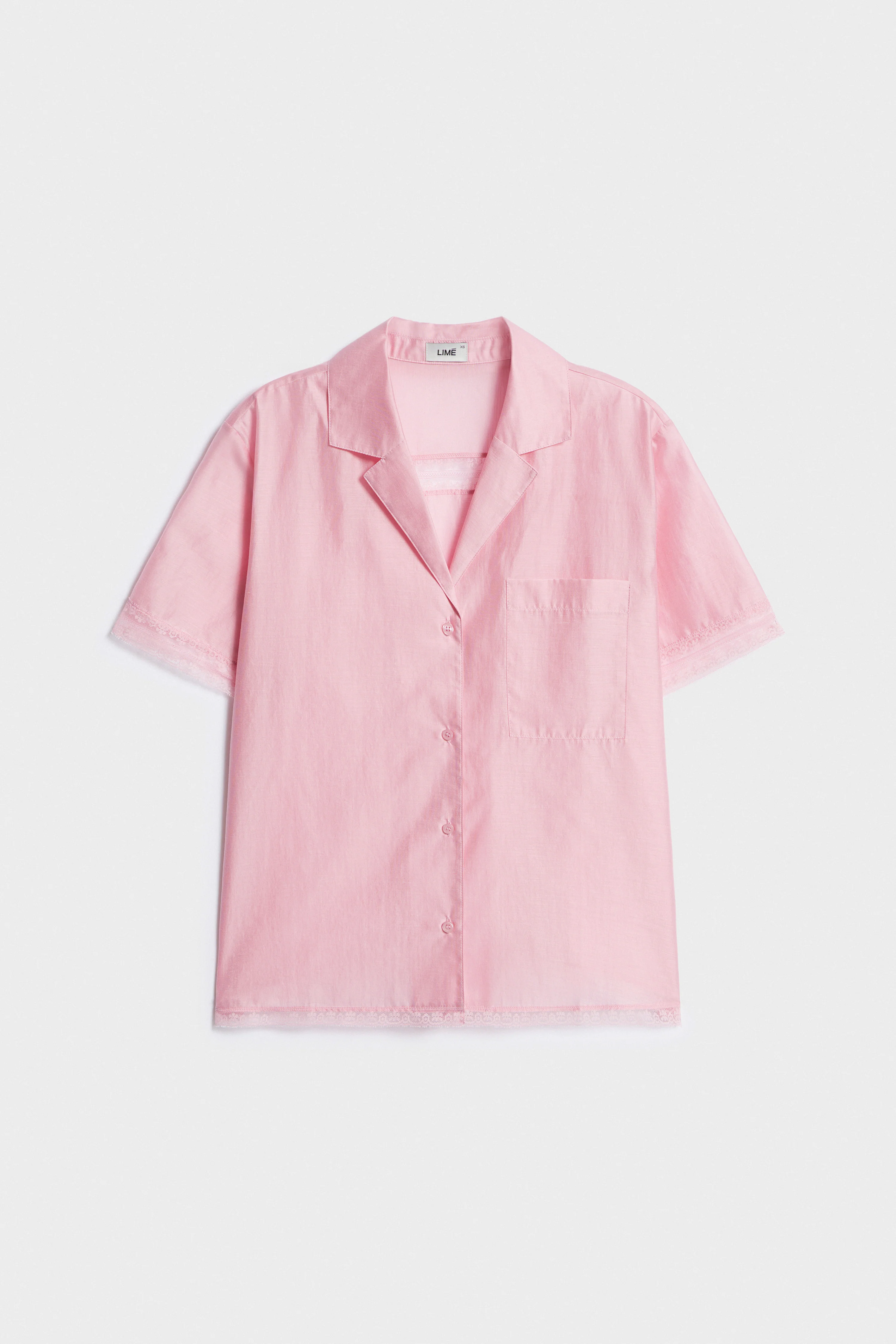 LACE-TRIMMED LYOCELL SHIRT - Image 4