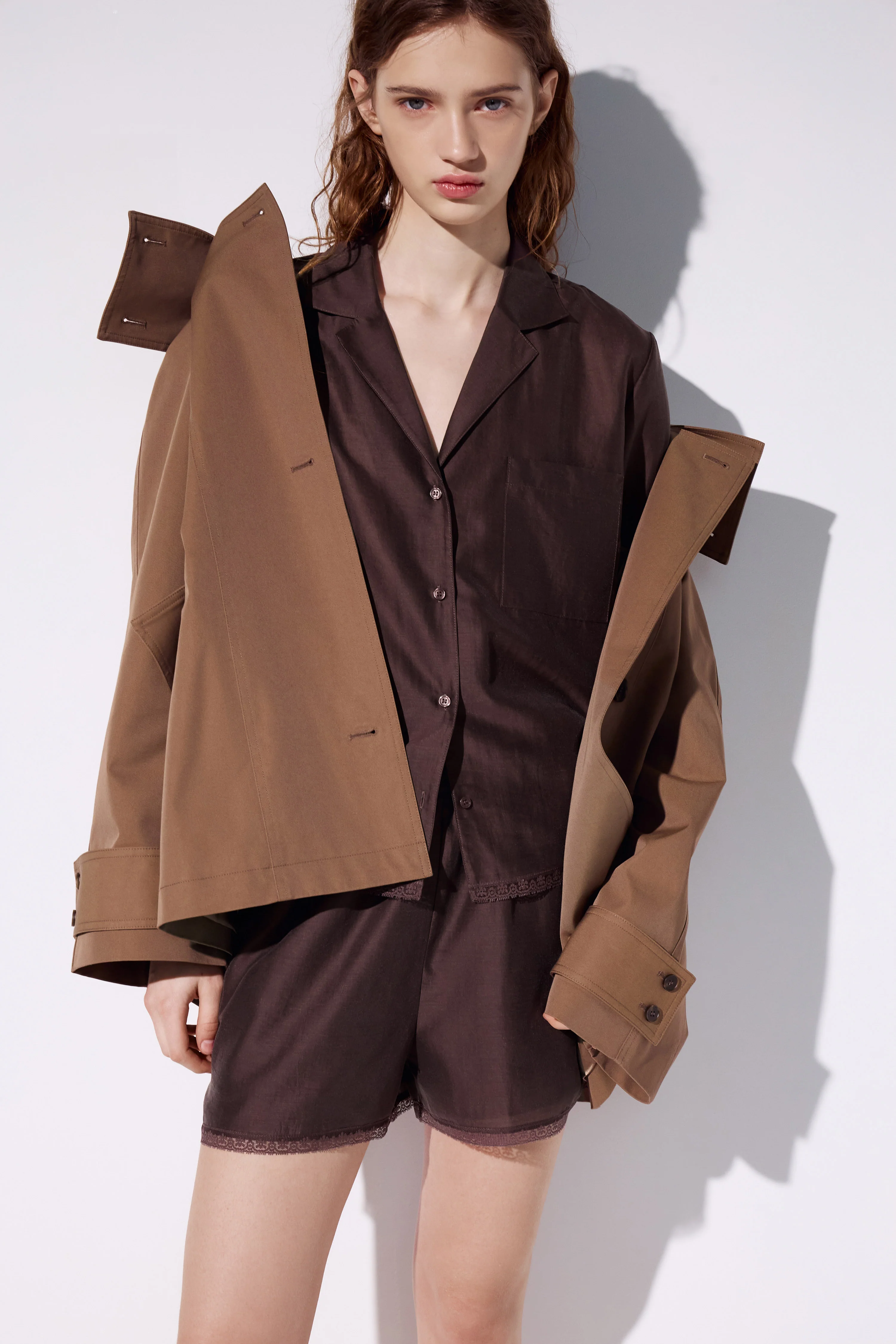 LACE-TRIMMED LYOCELL SHIRT - Image 4