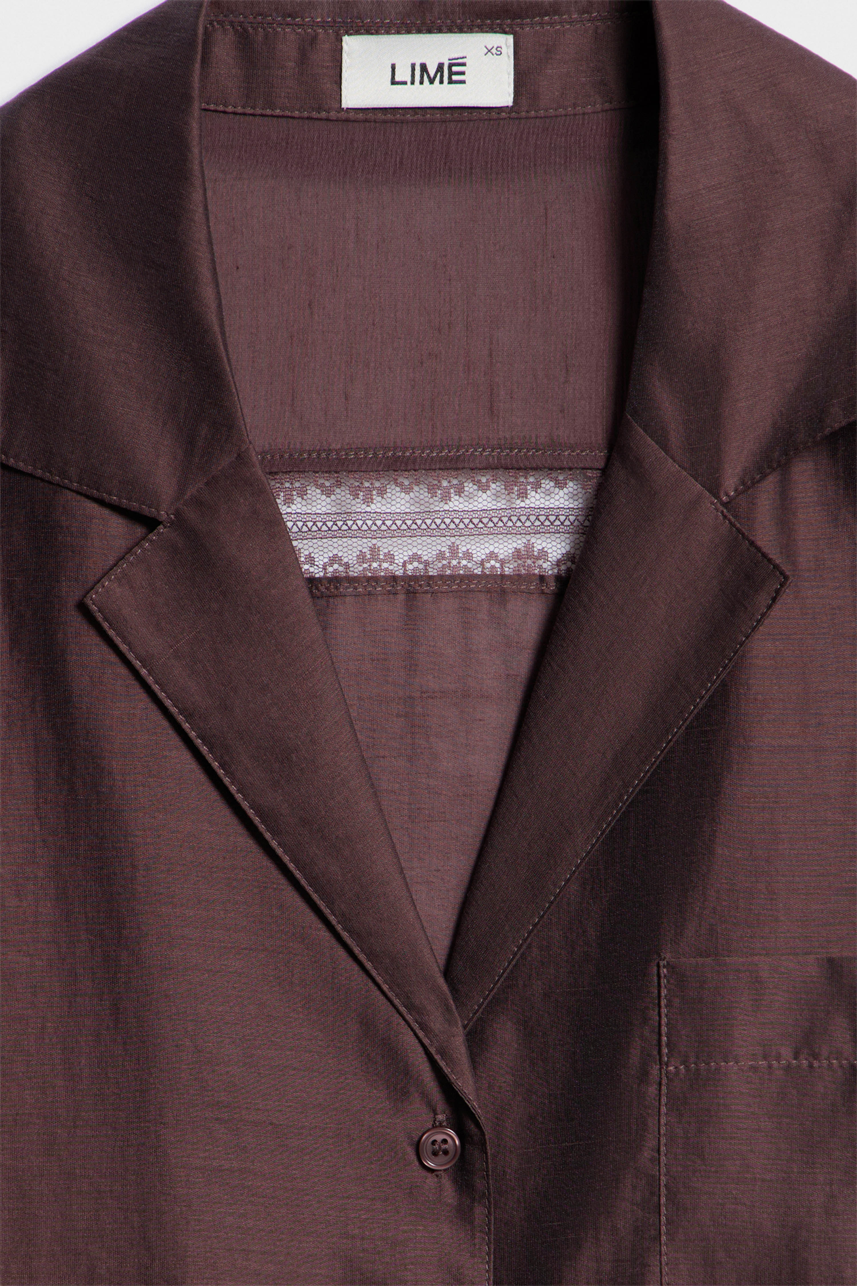 LACE-TRIMMED LYOCELL SHIRT - Image 8