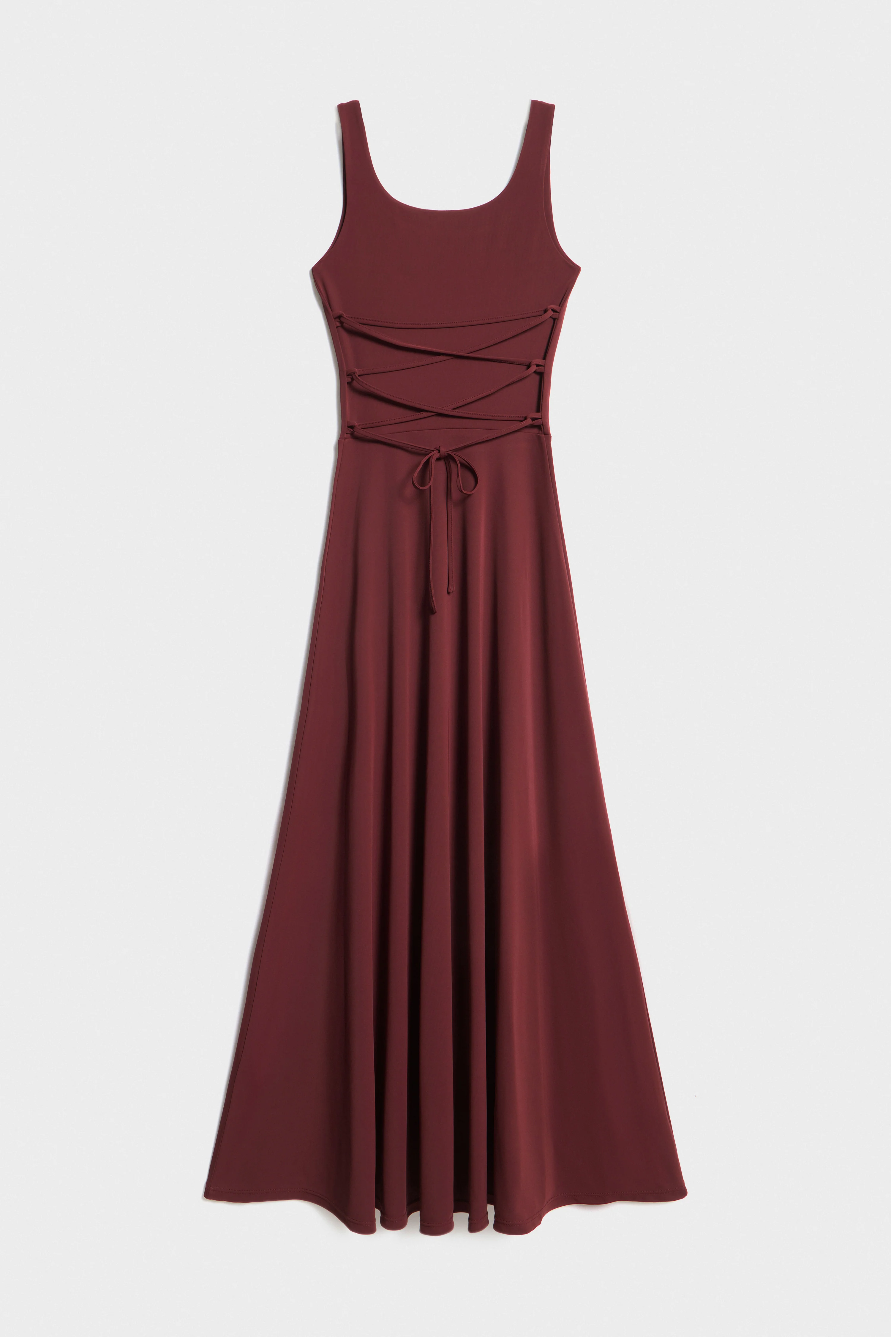 LACING-DETAIL JERSEY DRESS - Image 6