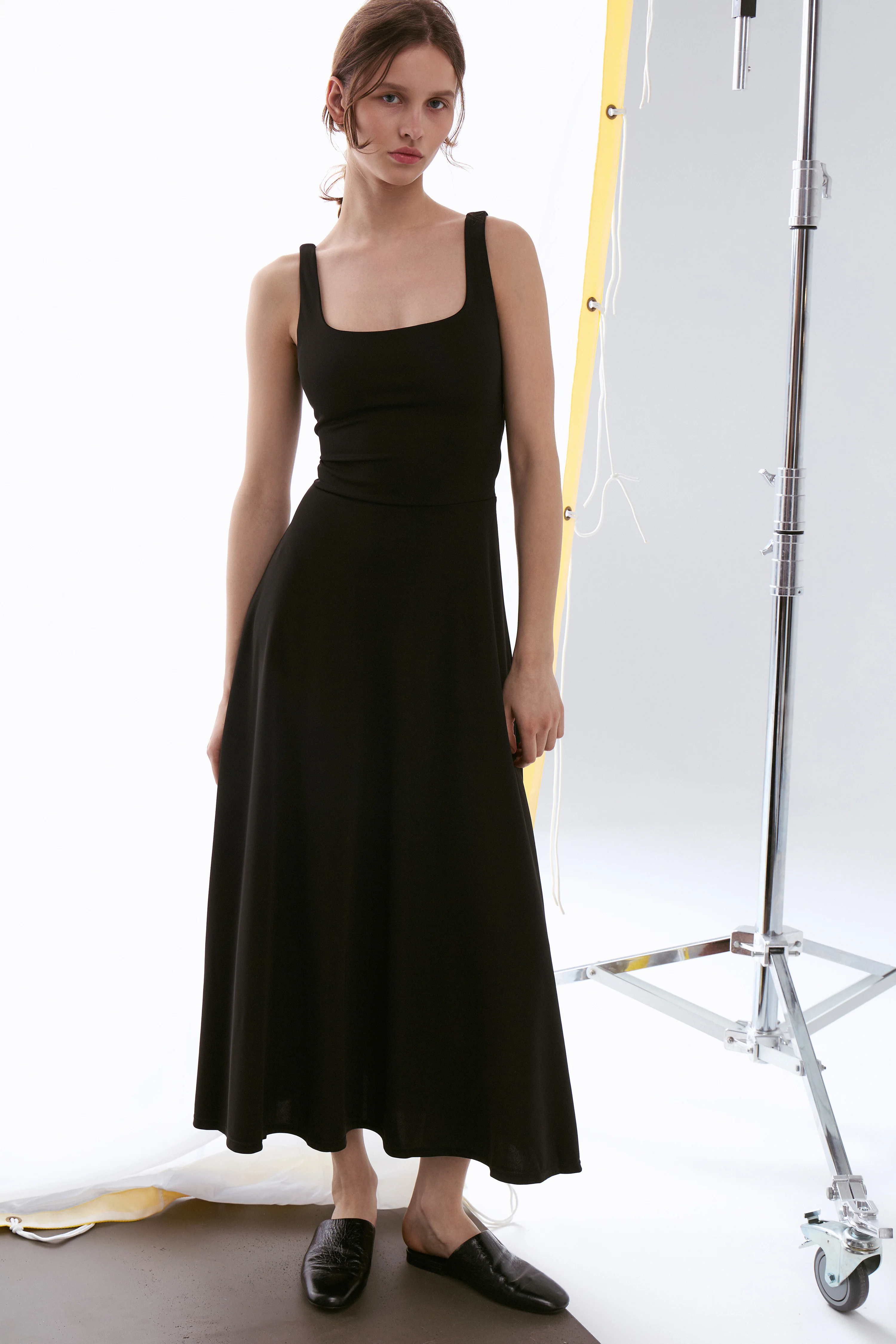 LACING-DETAIL JERSEY DRESS - Image 2