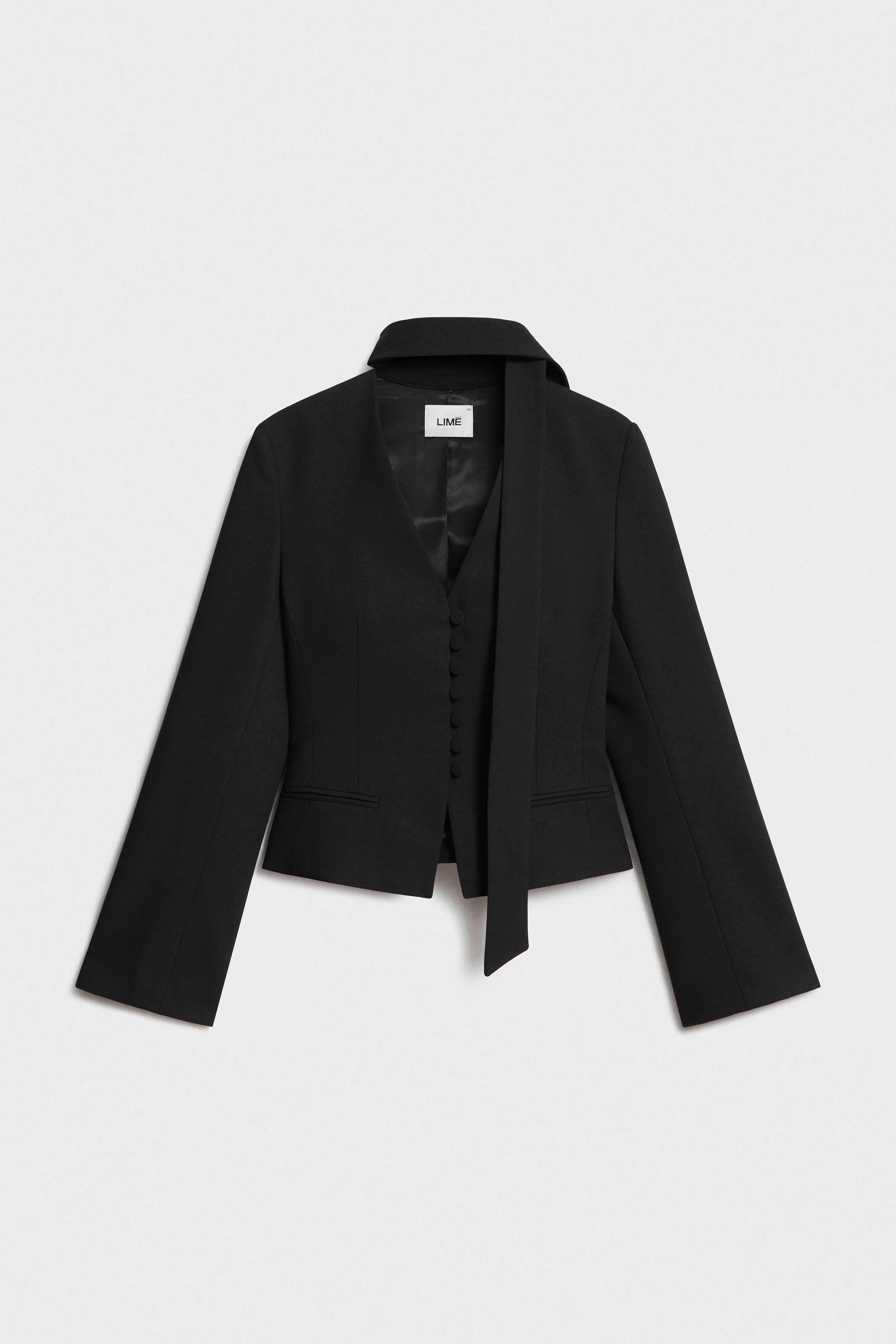 LAVALLIÈRE-NECK FITTED BLAZER - Image 6