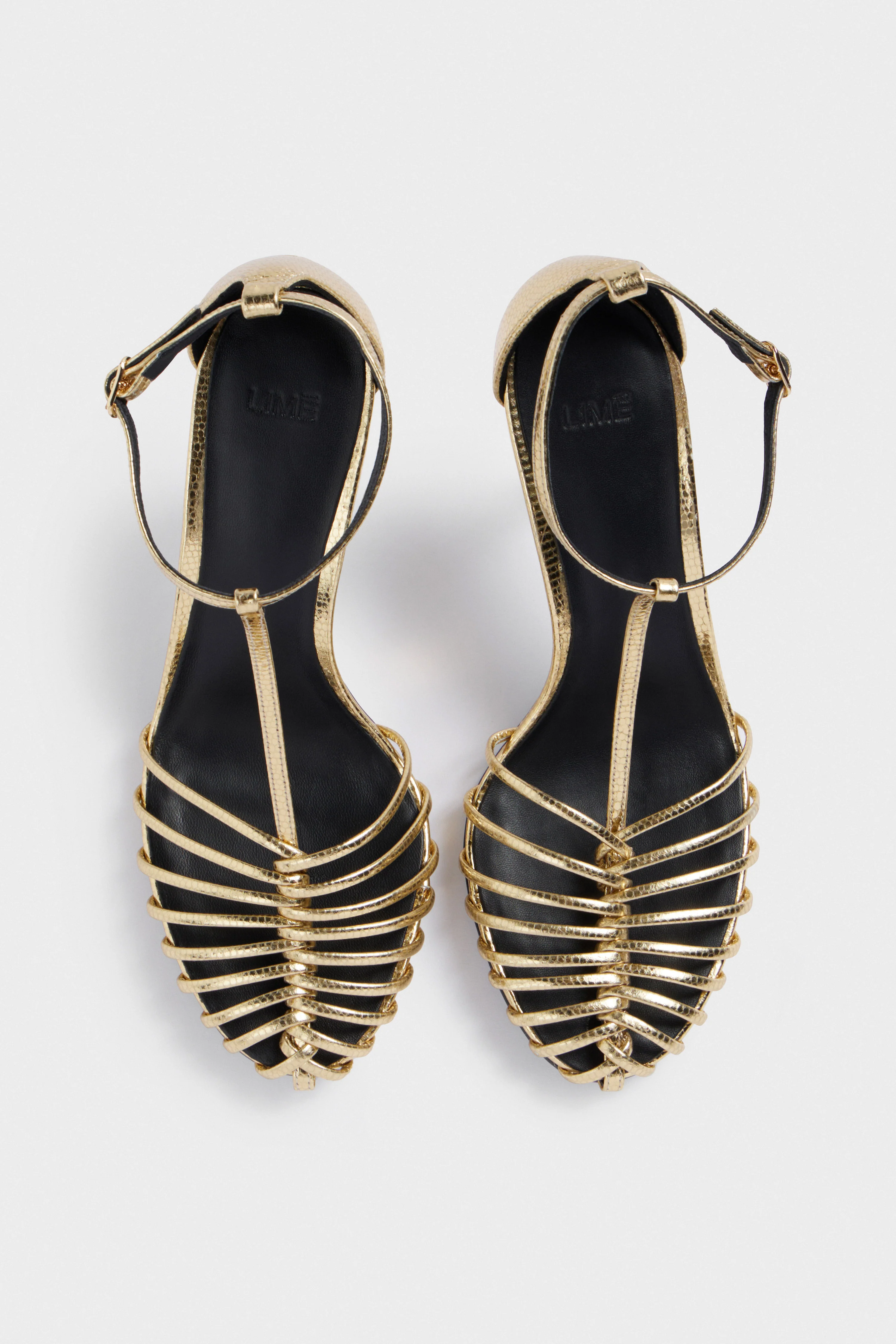 LEATHER HEELED SANDALS