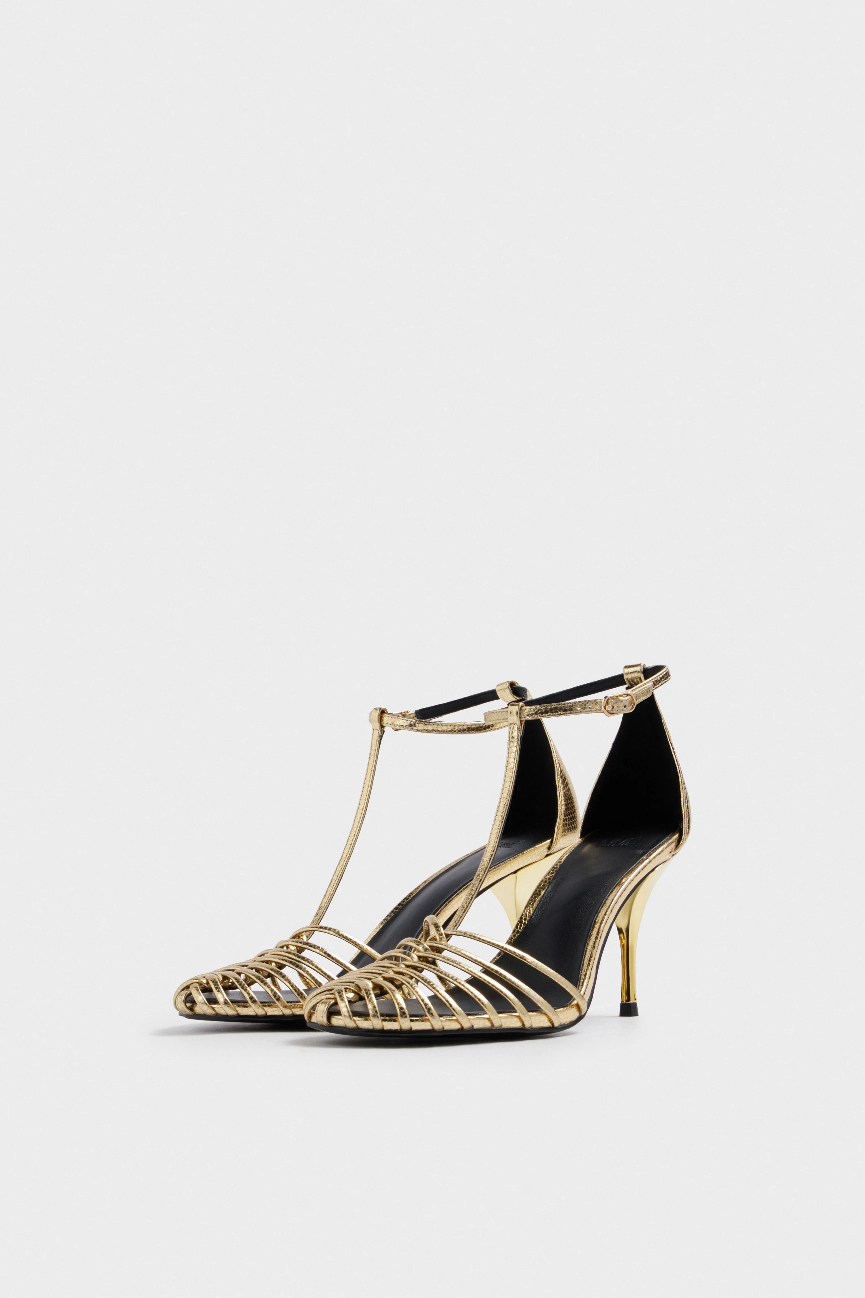 LEATHER HEELED SANDALS - Image 2