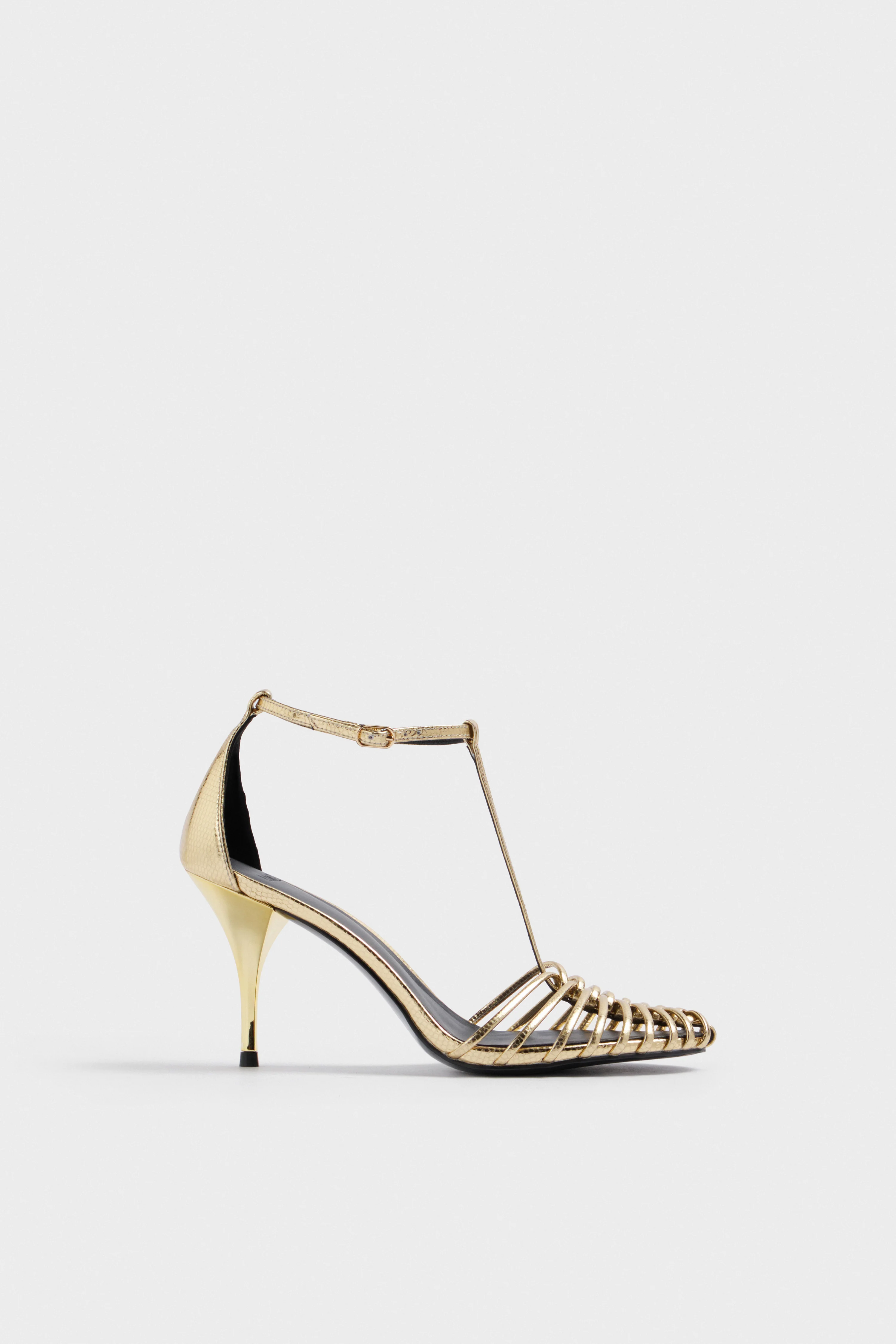 LEATHER HEELED SANDALS - Image 3