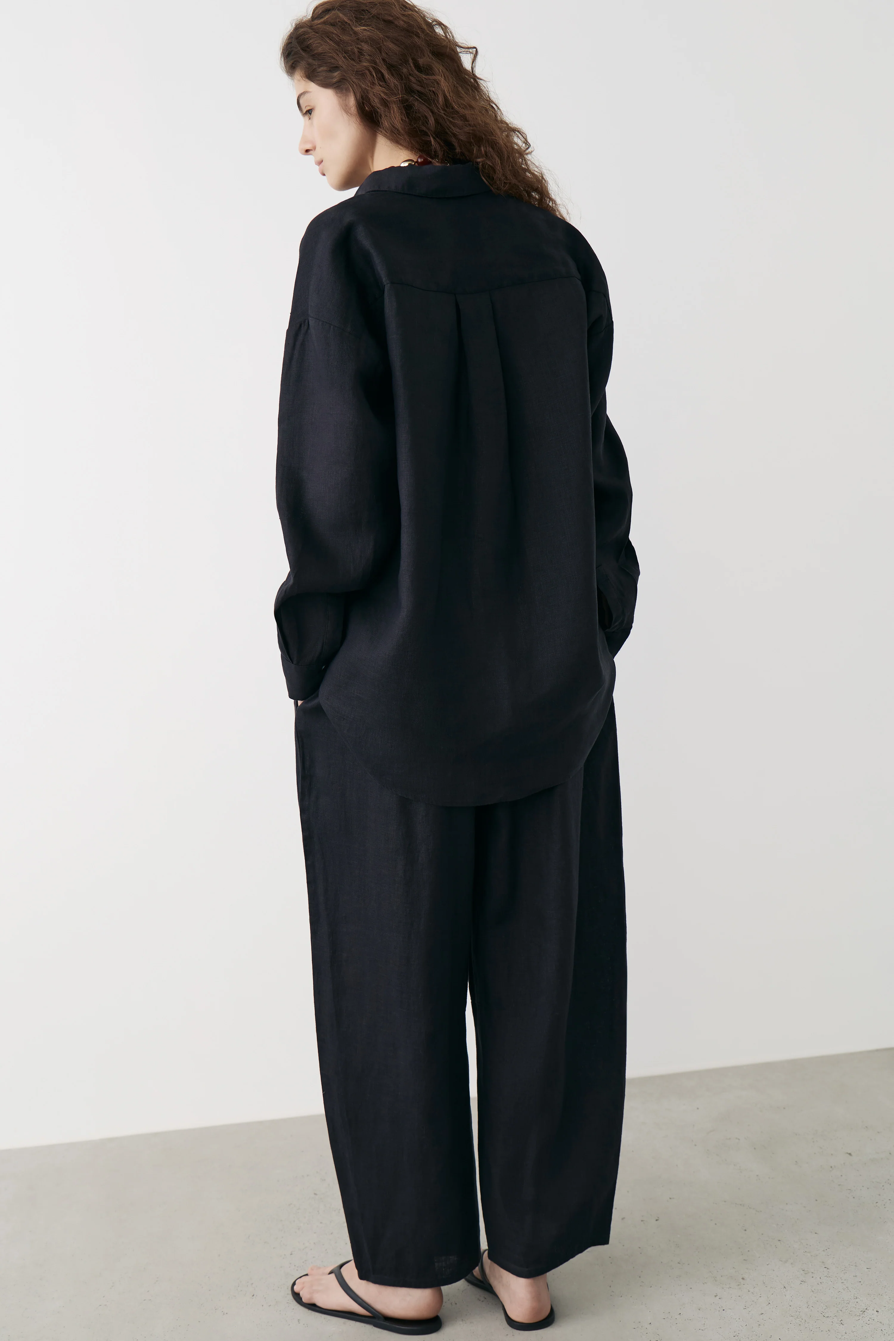 LINEN BAGGY TROUSERS - Image 4