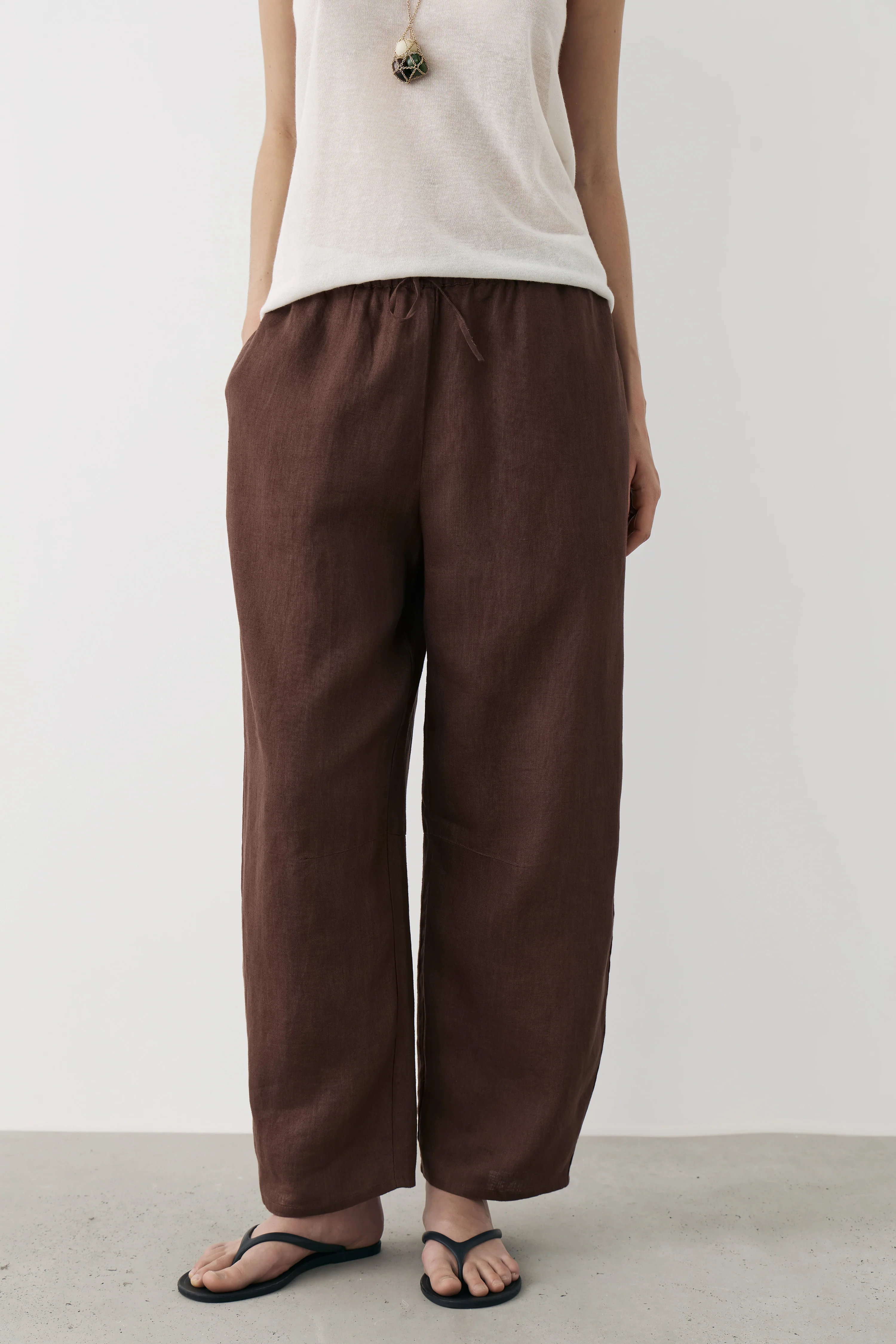 LINEN BAGGY TROUSERS - Image 2