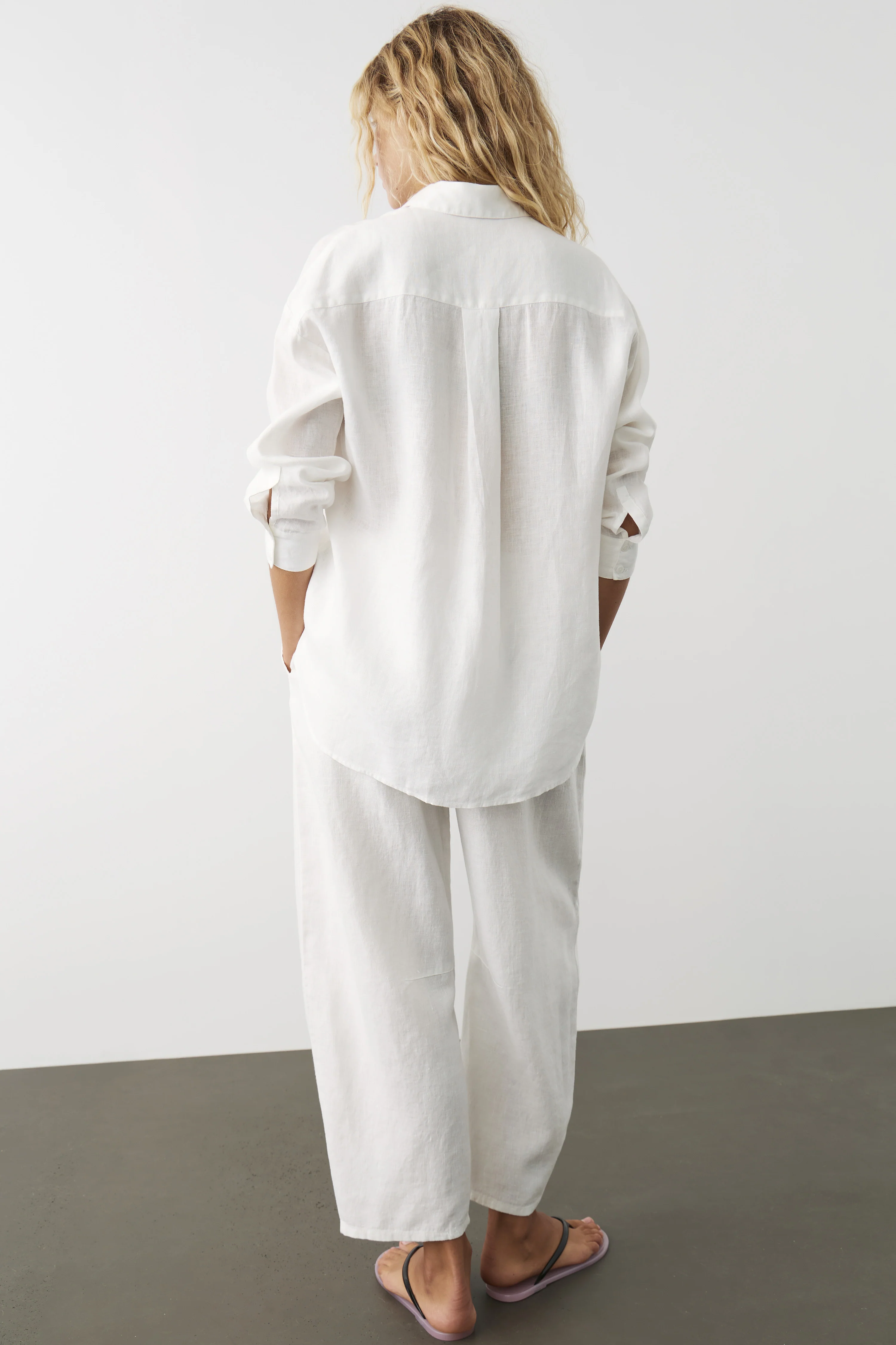 LINEN BAGGY TROUSERS - Image 5