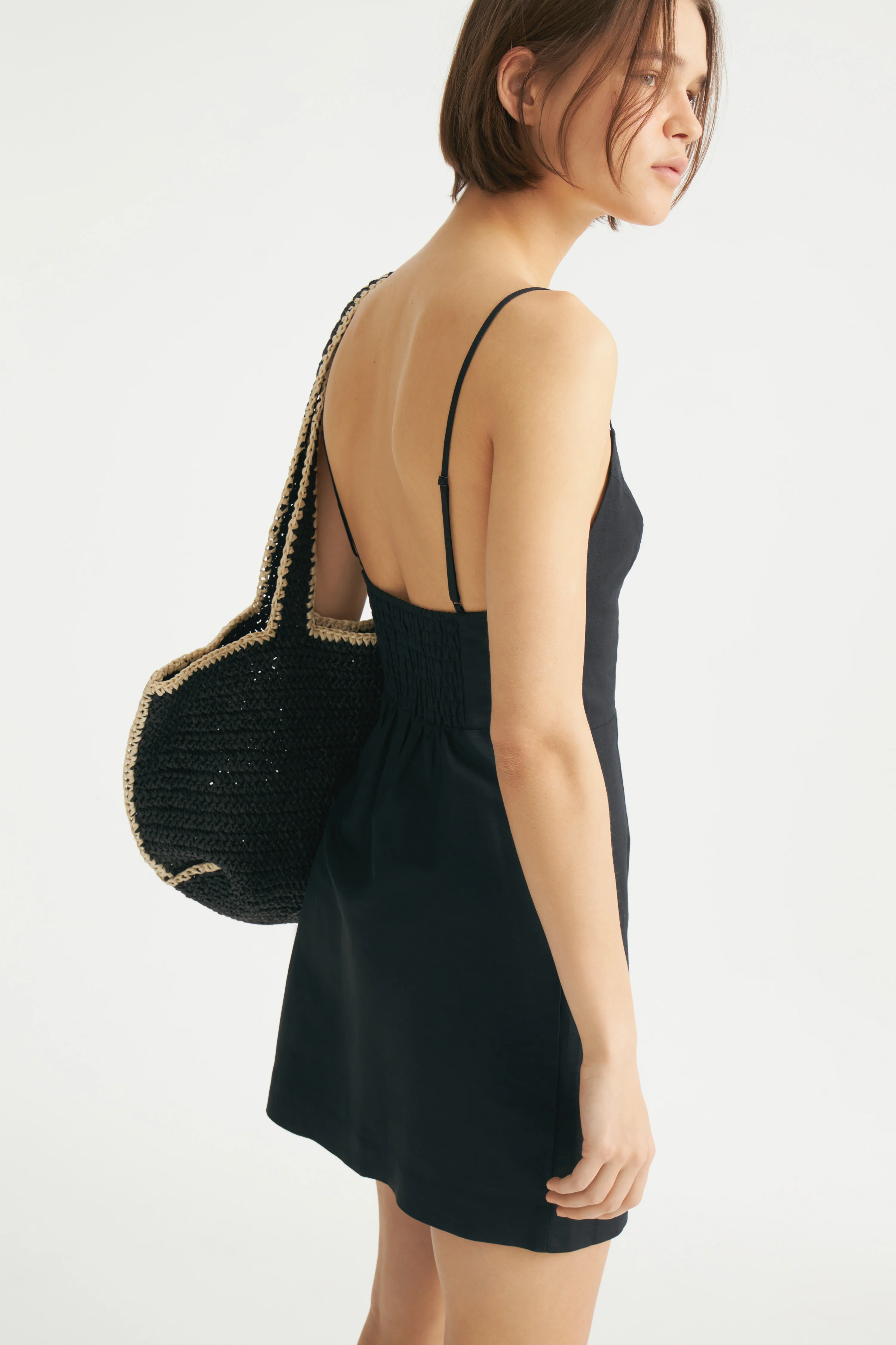 LINEN BLEND MINI DRESS - Image 3