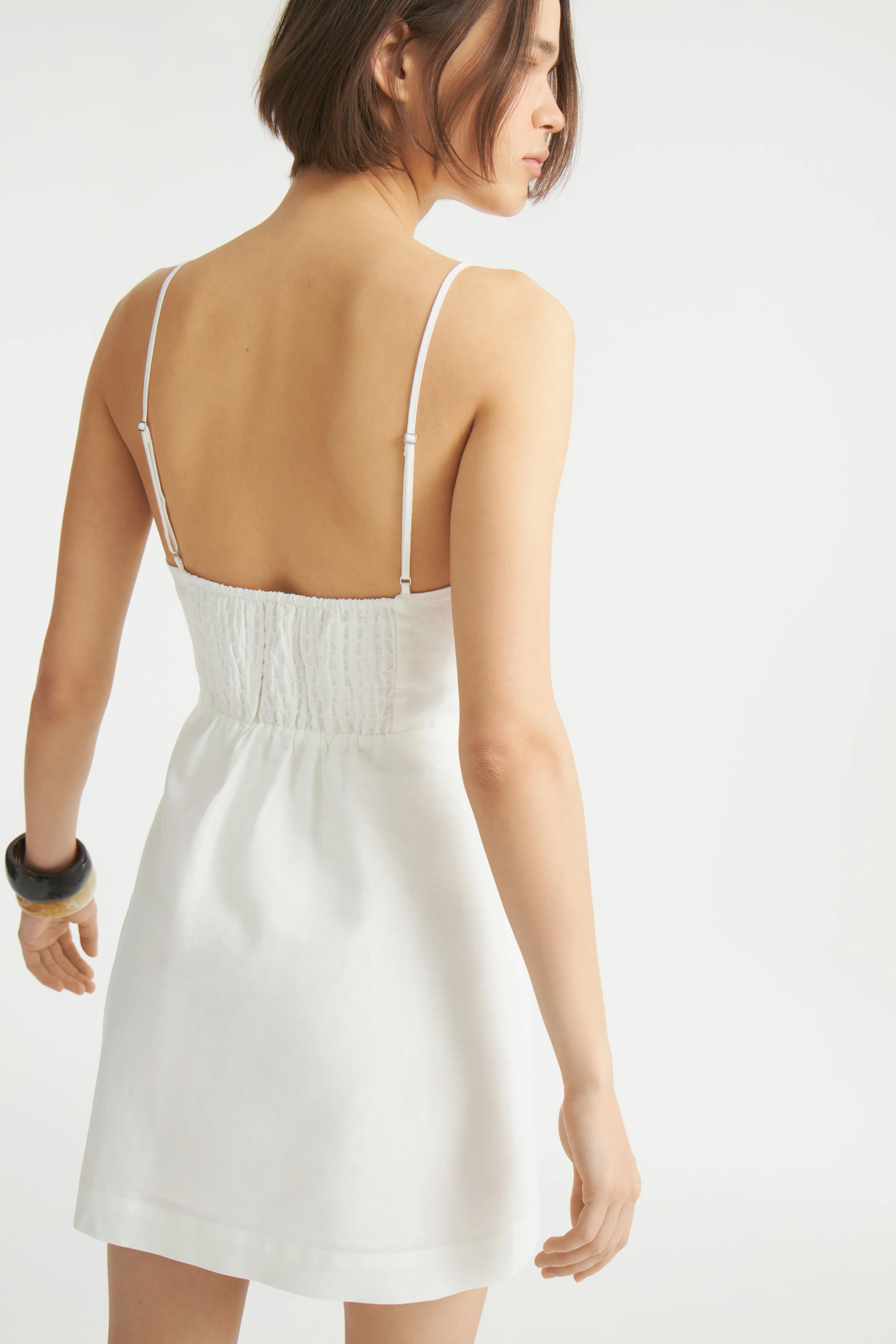 LINEN BLEND MINI DRESS - Image 4