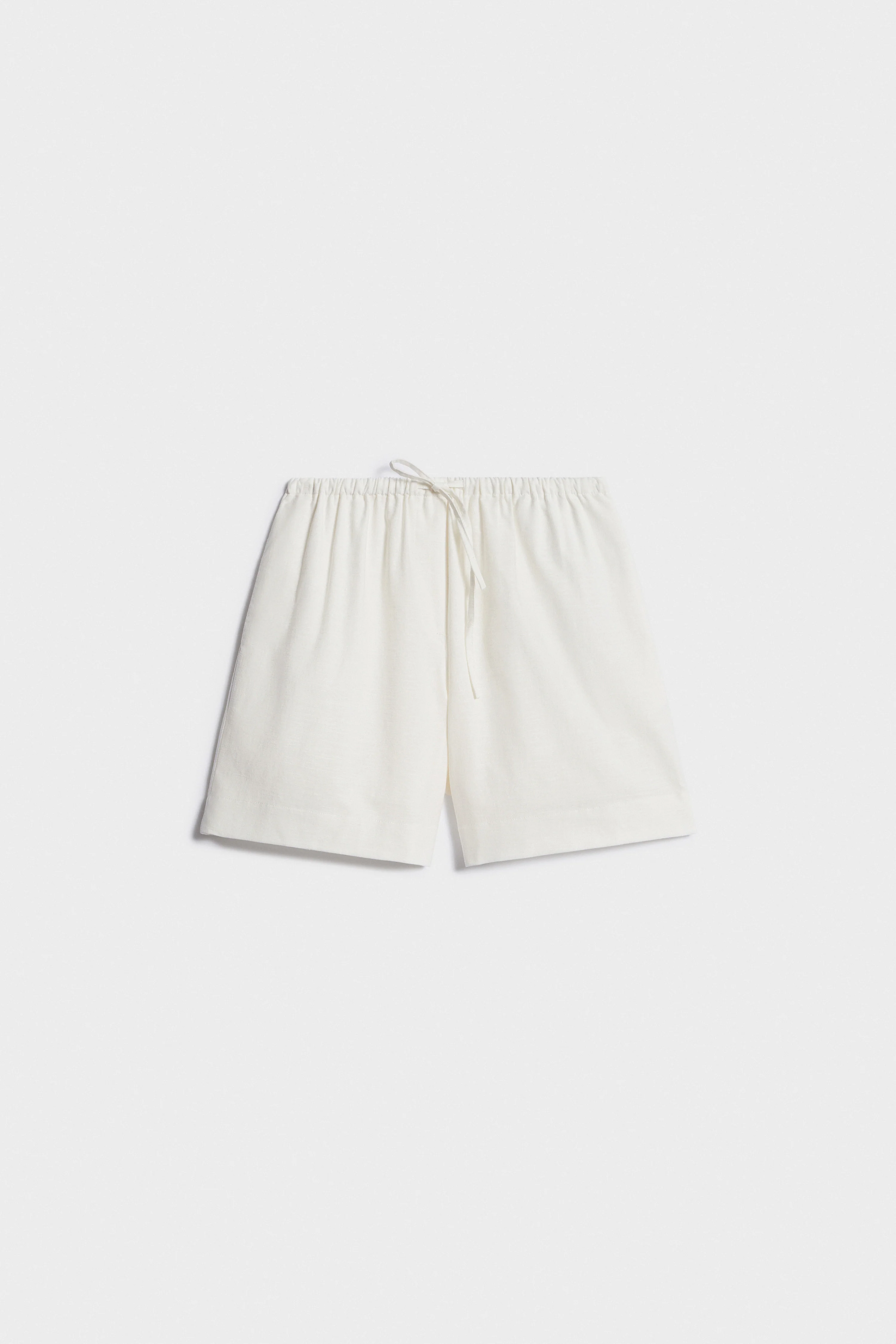 STRAIGHT-LEG COTTON-LINEN SHORTS - Image 5