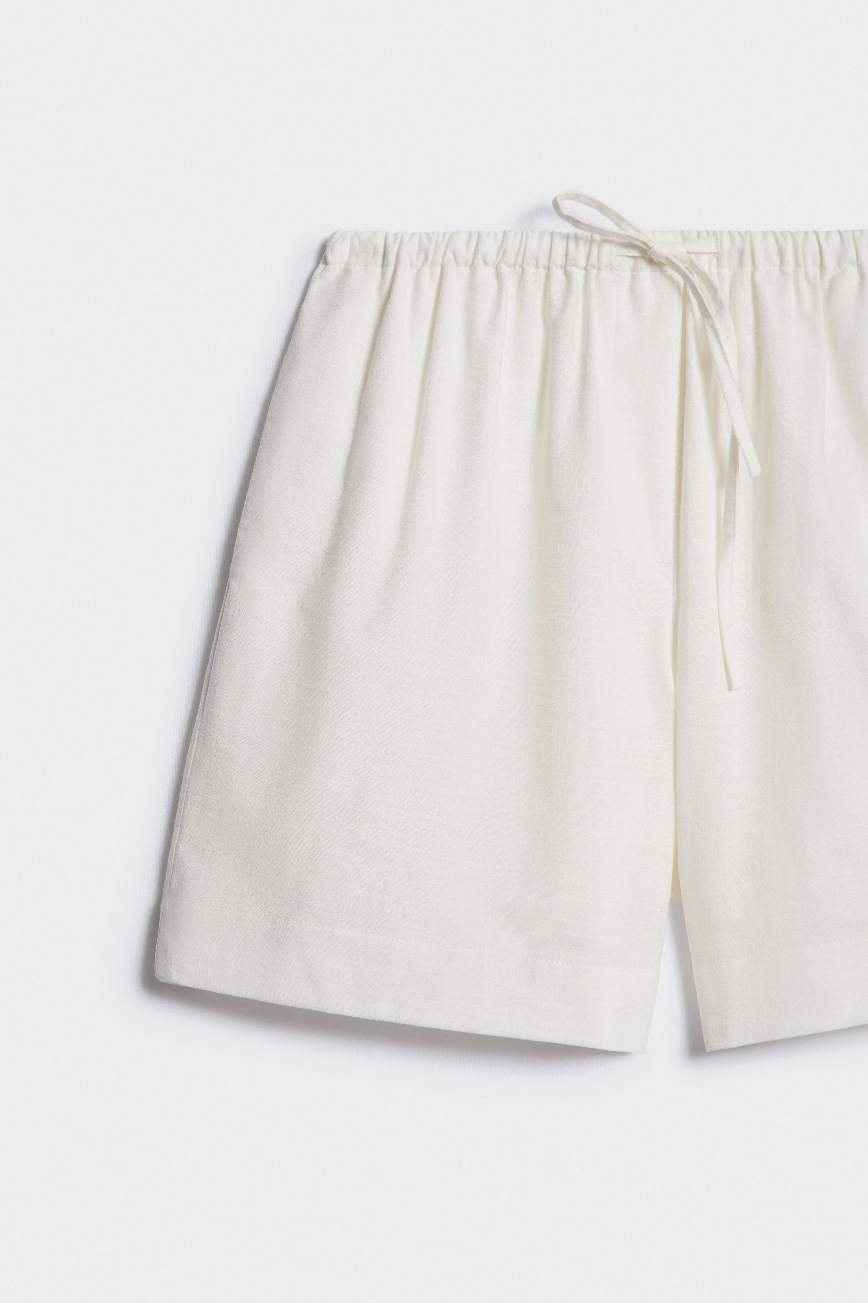STRAIGHT-LEG COTTON-LINEN SHORTS - Image 7